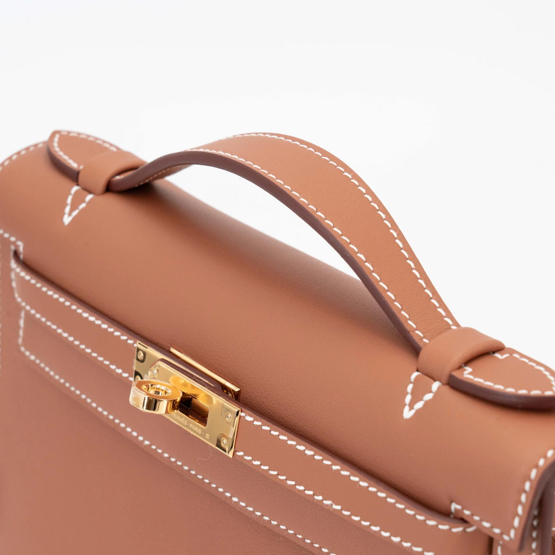 ランク N 新品 HERMÈS エルメス ポシェットケリー ゴールド (37) スイフト ゴールド金具 K刻印 (2025) - 3