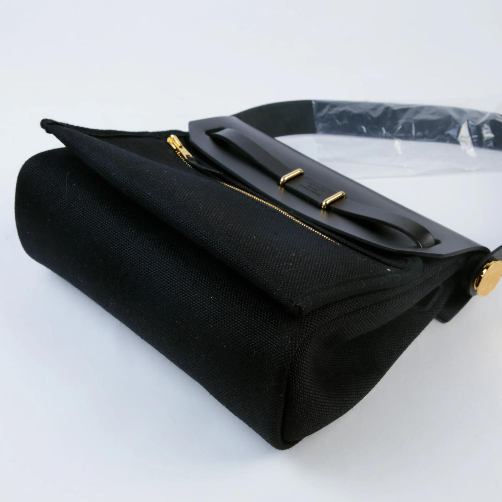 Unused ( Rank NS ) HERMÈS Herbag Zip Mini 20 Noir (89) Vache Hunter Canvas Gold hardware K (2025) - 7
