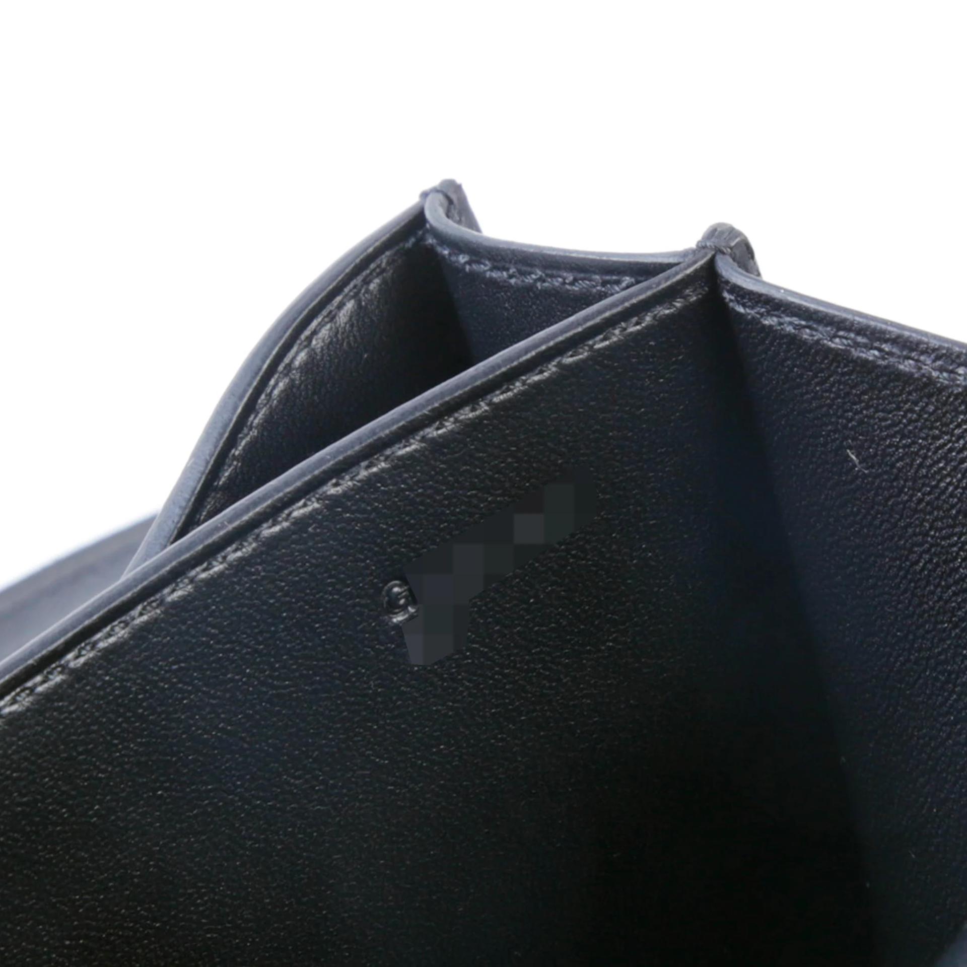 Brand New ( Rank N ) HERMÈS Constance Mini 19 Mirror Noir (89) Epsom Palladium hardware G (2026) - 14