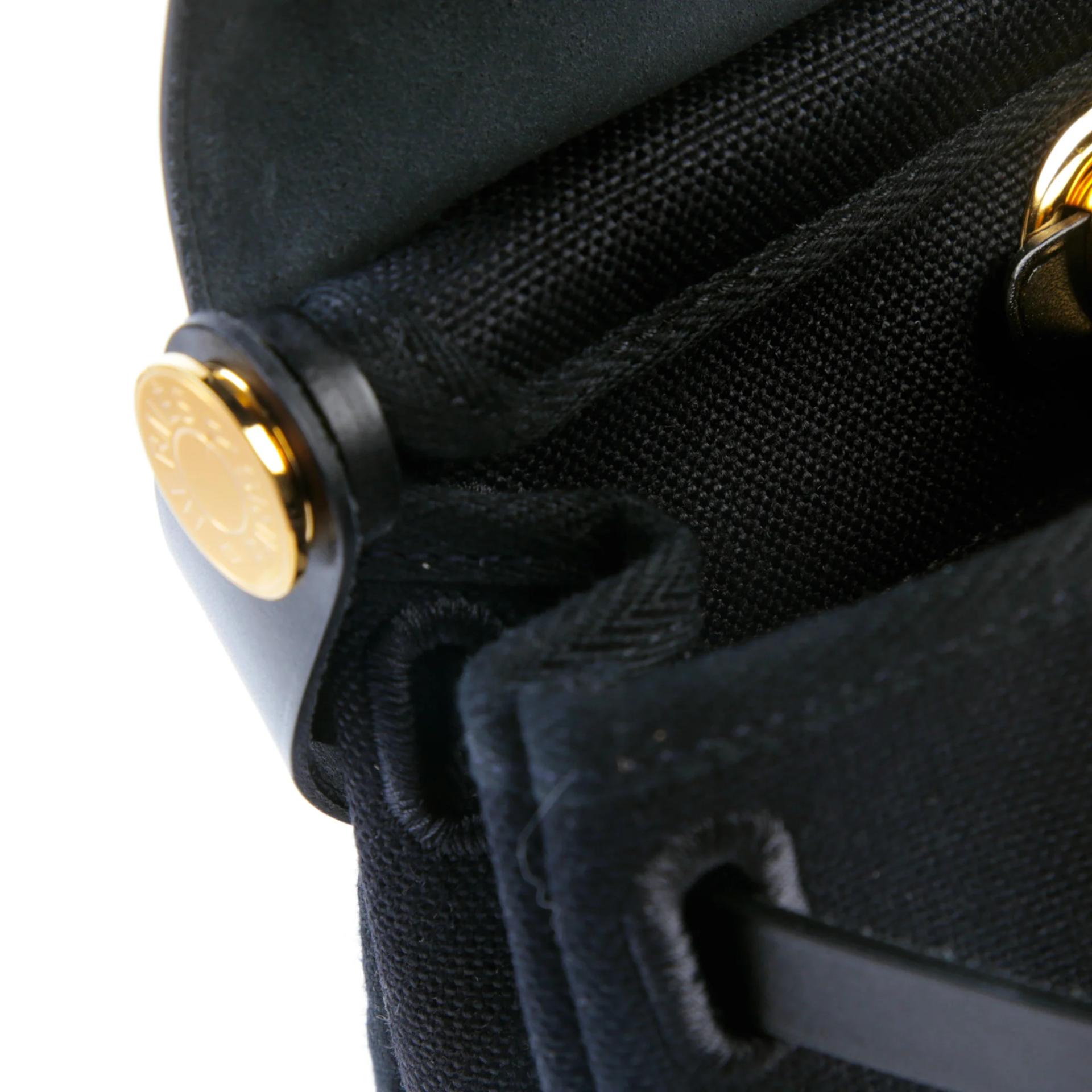Unused ( Rank NS ) HERMÈS Herbag Zip Mini 20 Noir (89) Vache Hunter Canvas Gold hardware K (2025) - 11