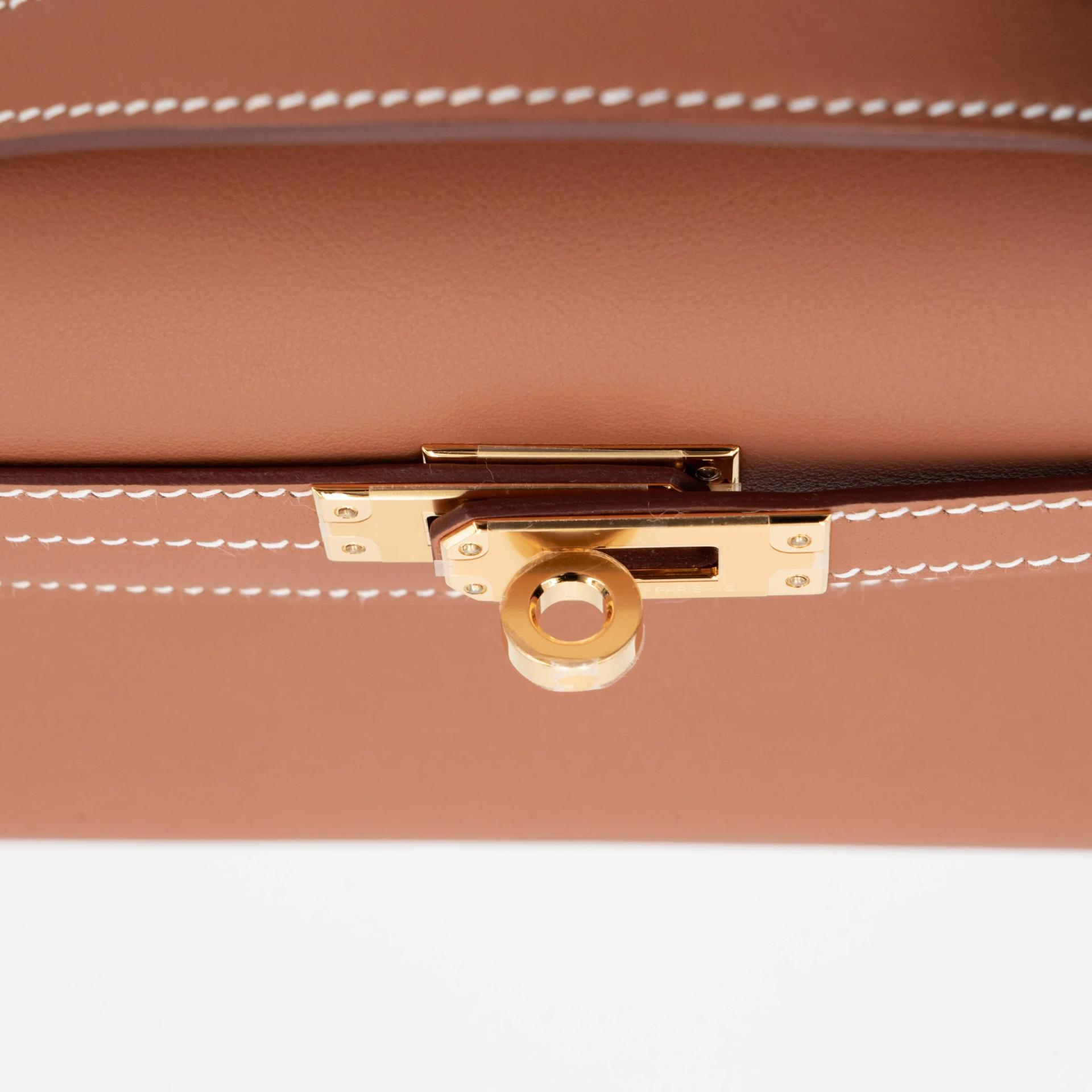 ランク N 新品 HERMÈS エルメス ポシェットケリー ゴールド (37) スイフト ゴールド金具 K刻印 (2025) - 10