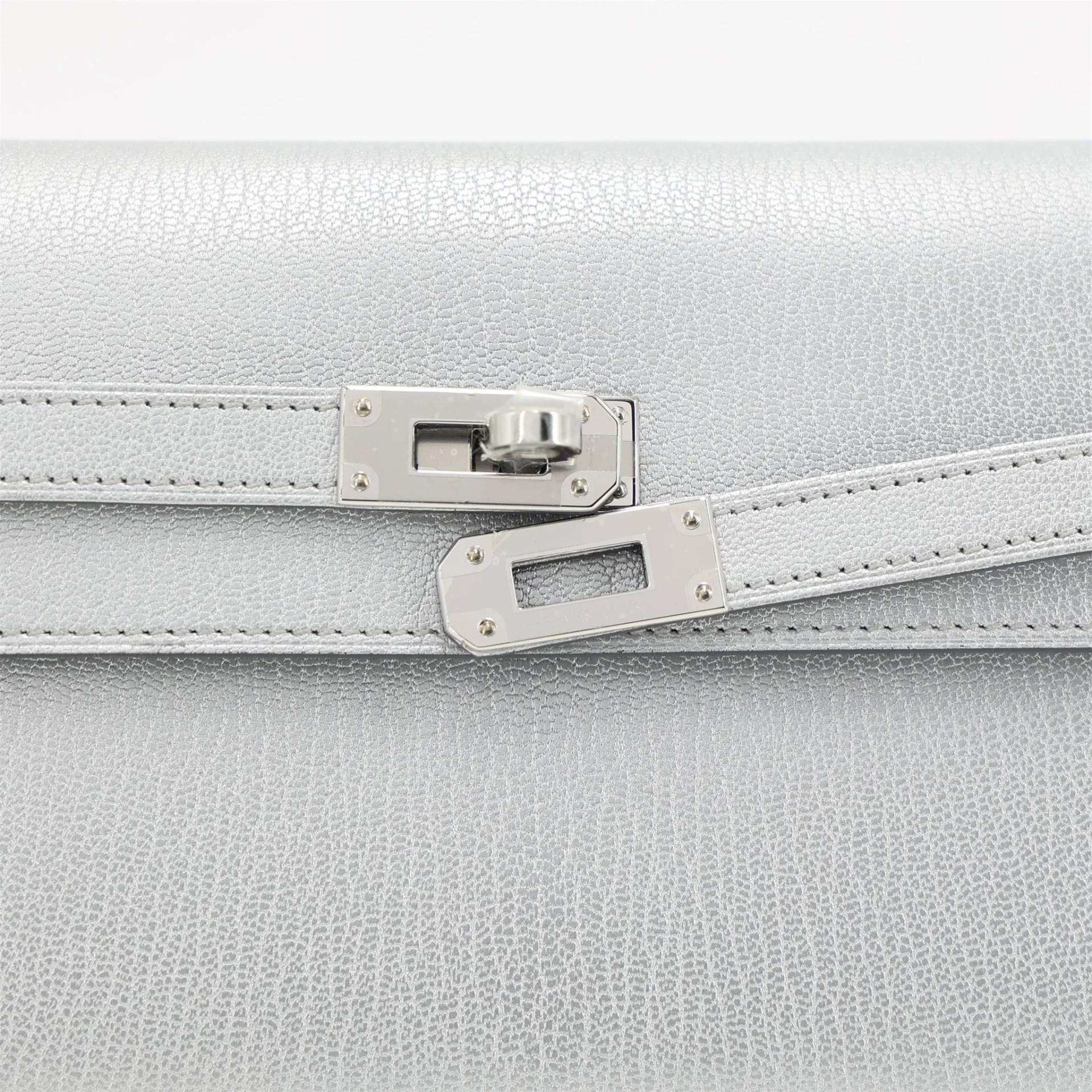 Brand New ( Rank N ) HERMÈS Kelly To Go Wallet Argent (05) Chamkilight Palladium hardware K (2025) - 8