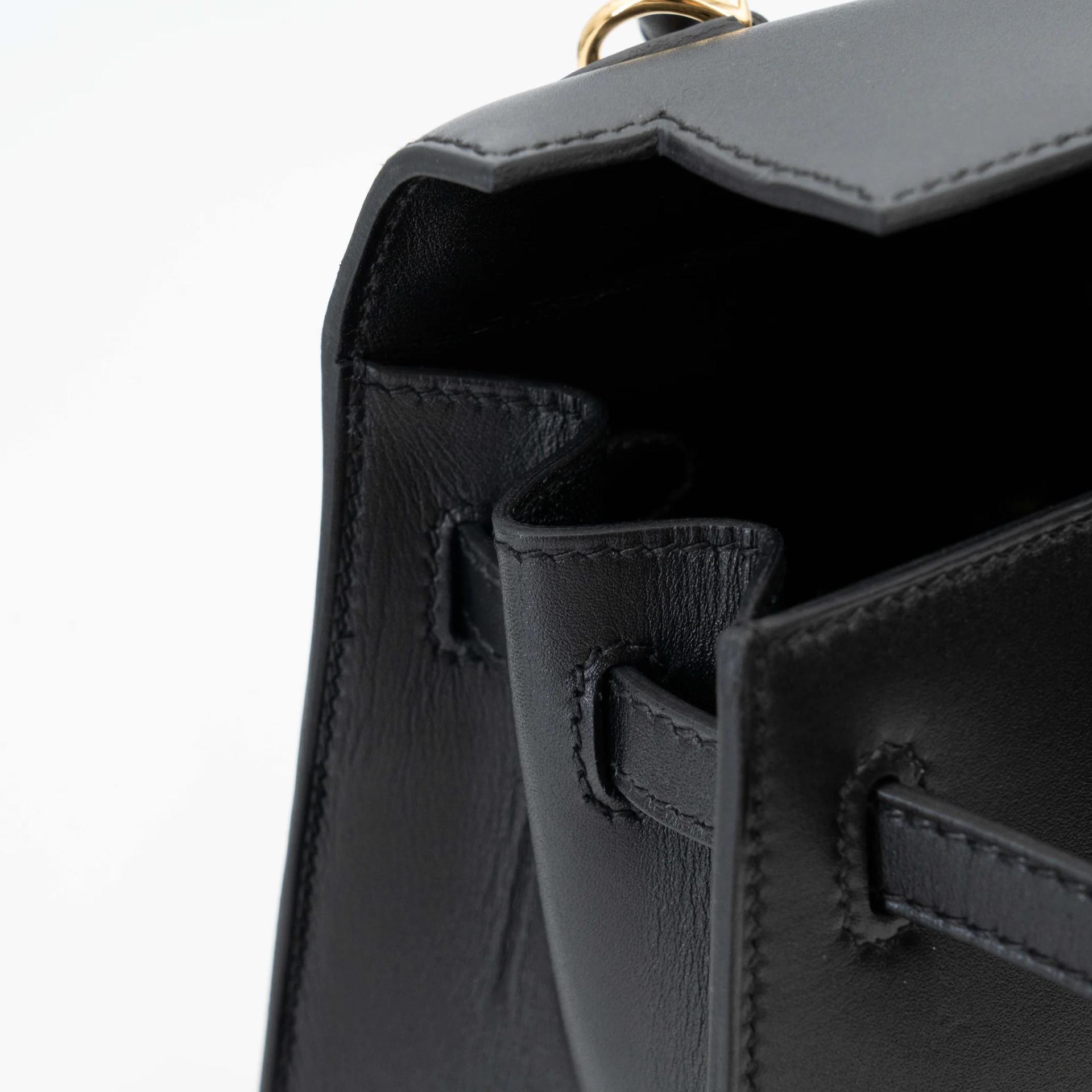Brand New ( Rank N ) HERMÈS Kelly 25 Sellier Noir (89) Tadelakt Gold hardware G (2026) - 12