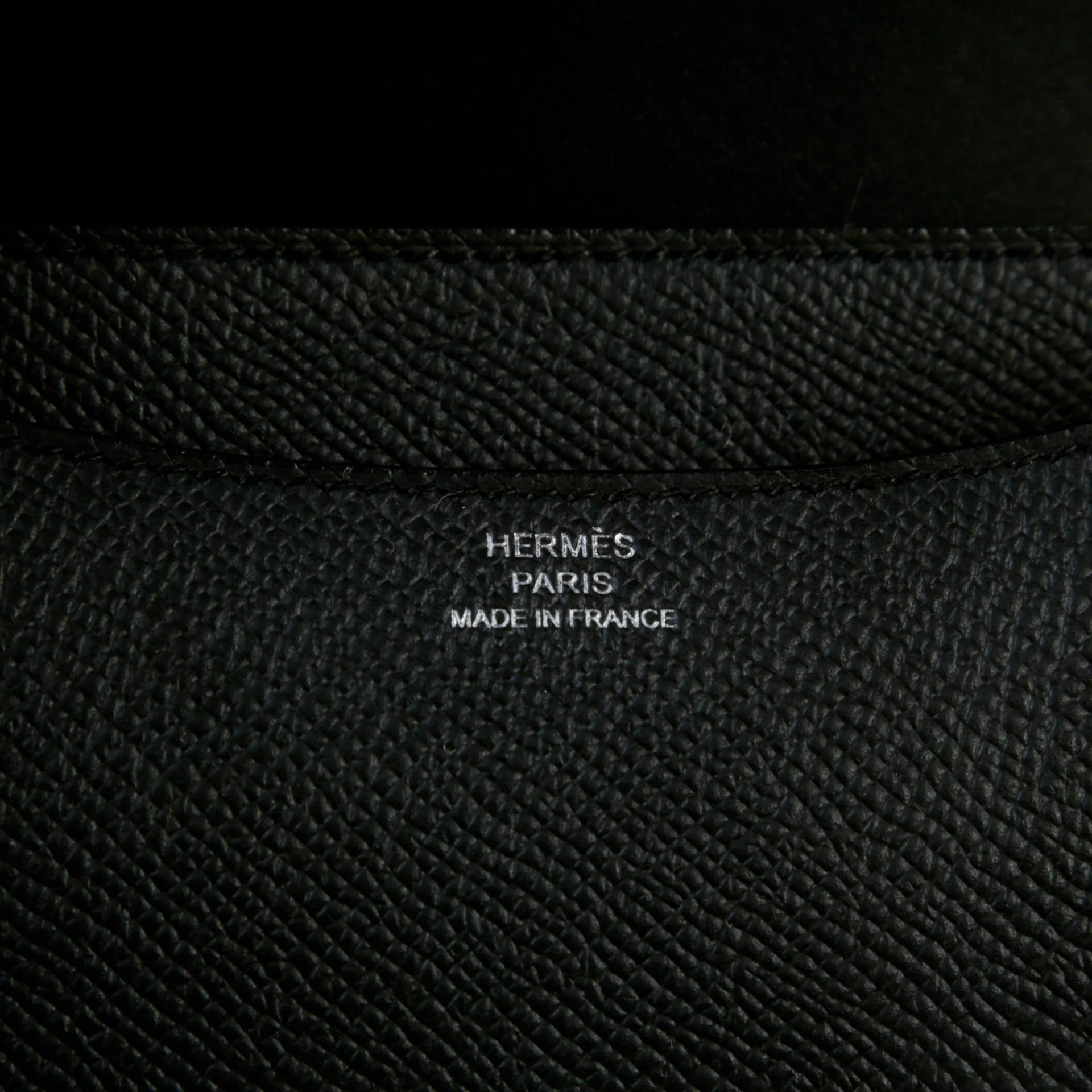 Brand New ( Rank N ) HERMÈS Constance Mini 19 Mirror Noir (89) Epsom Palladium hardware G (2026) - 10