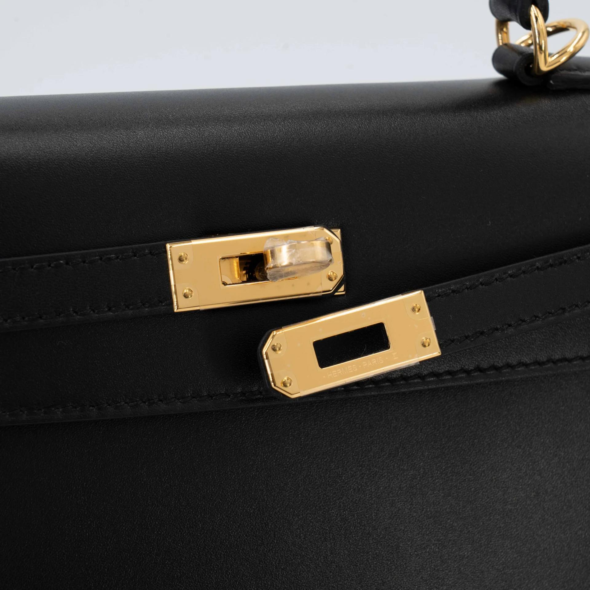 Brand New ( Rank N ) HERMÈS Kelly 25 Sellier Noir (89) Tadelakt Gold hardware G (2026) - 8