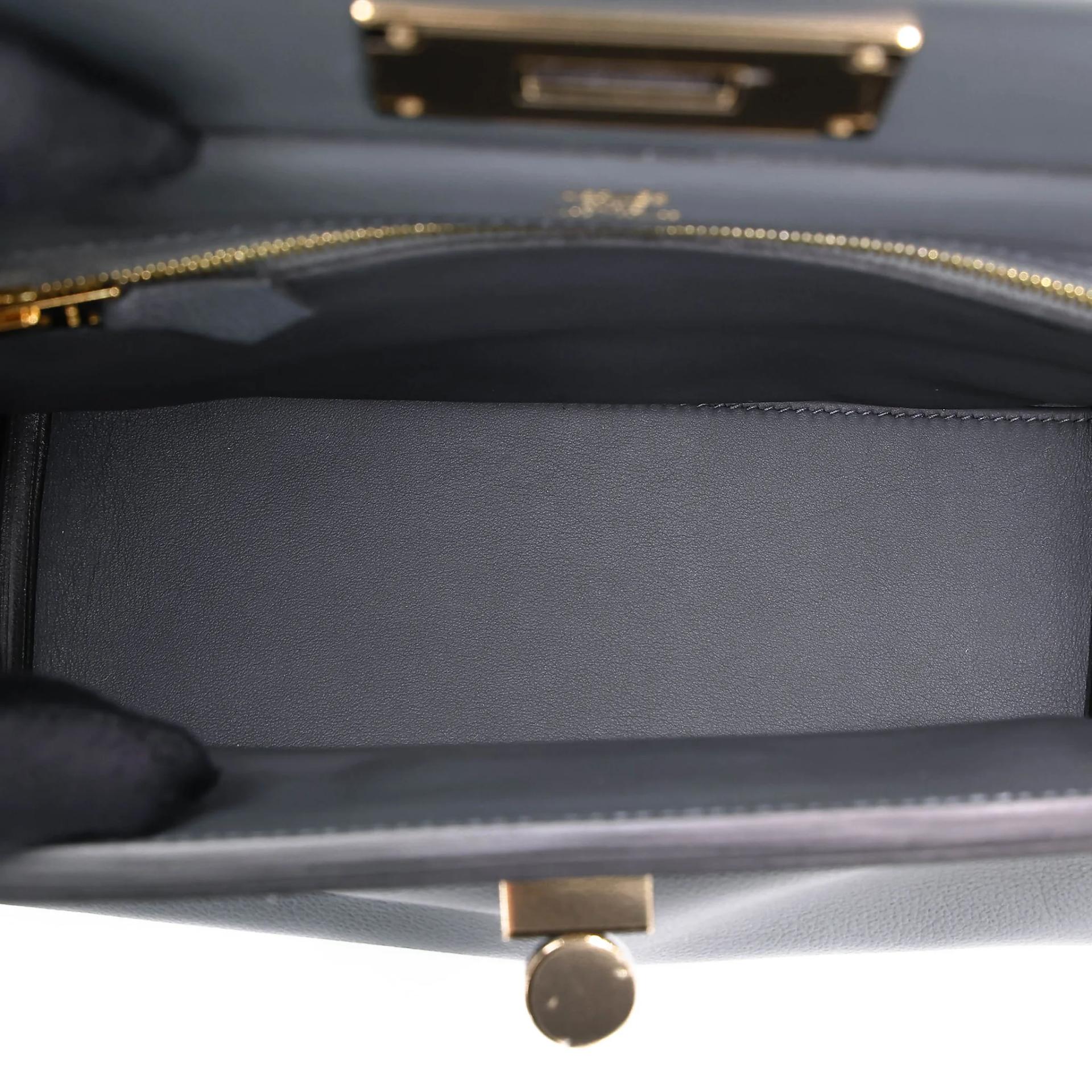 Unused ( Rank NS ) HERMÈS 24/24 - 21 mini Gris misty (H0) Evercolor Swift Permabrass hardware W (2024) - 18