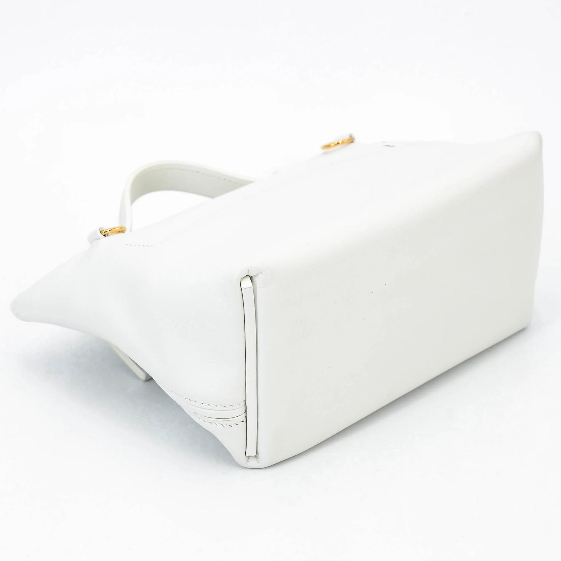 Very Good ( Rank A) HERMÈS 24/24 - 21 mini White (01) Evercolor Swift Gold hardware W (2024) - 7
