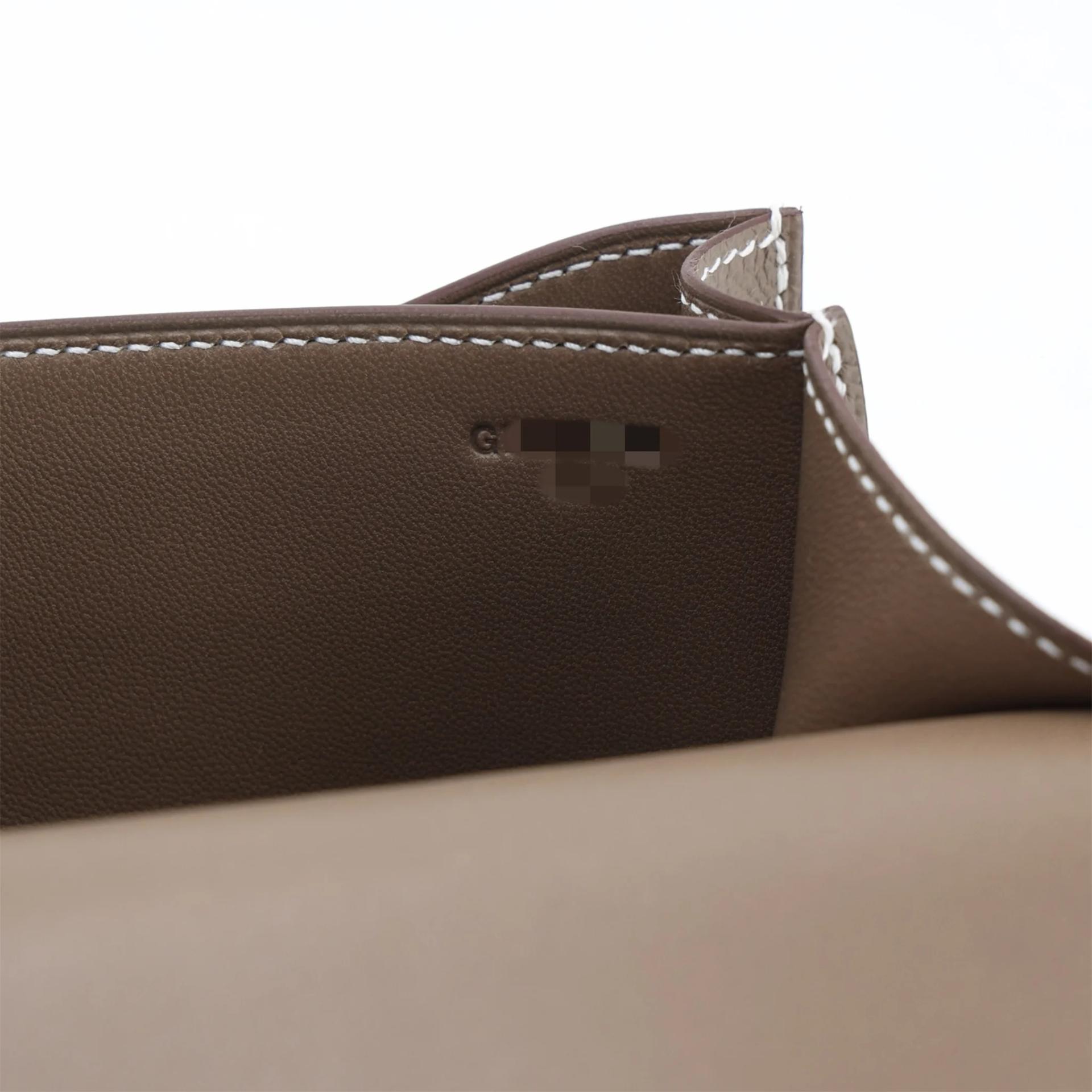 Brand New ( Rank N ) HERMÈS Constance Mini Etoupe (18) Epsom Palladium hardware G (2026) - 17