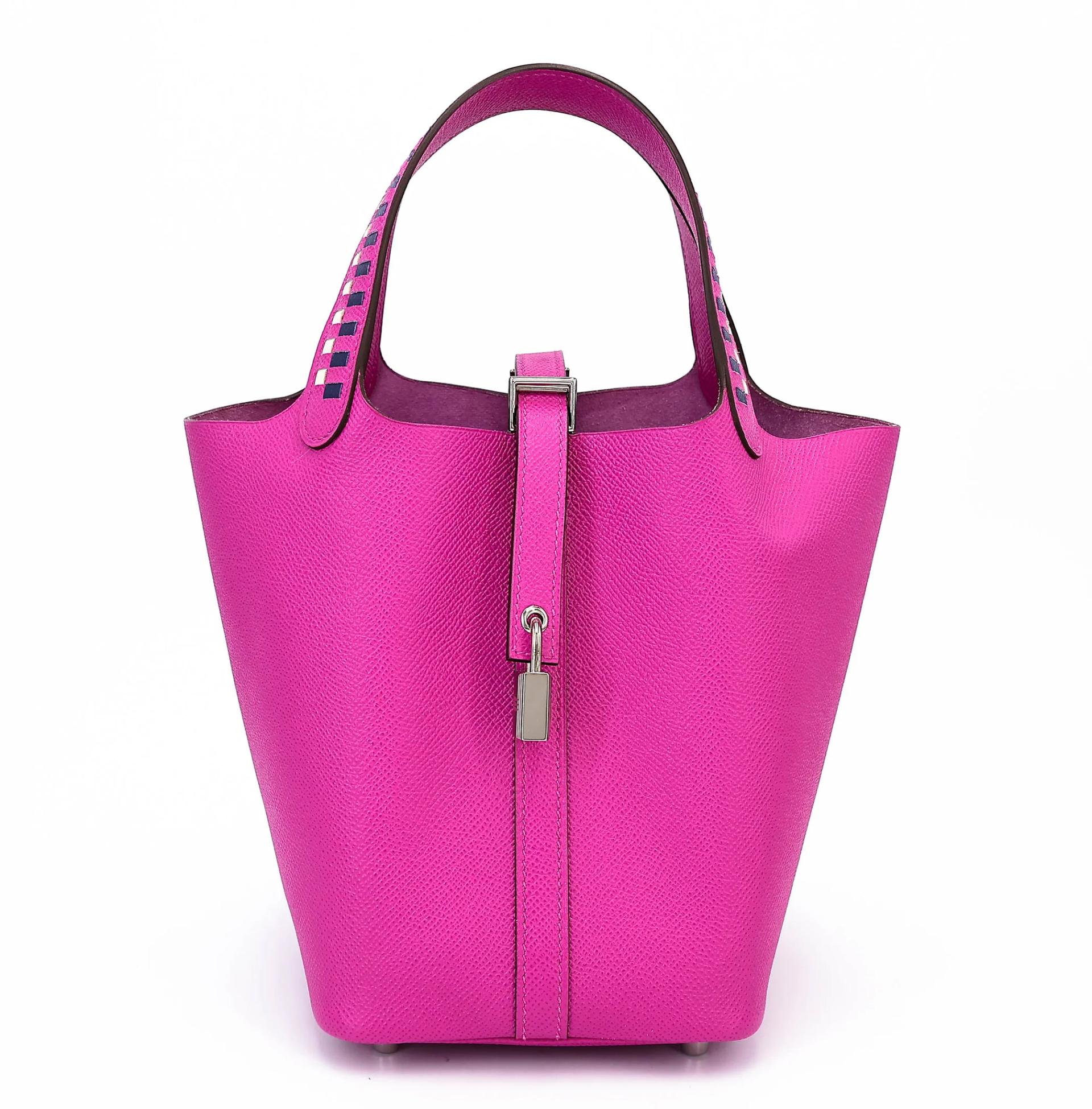 ランク SA HERMÈS エルメス 限定品 ピコタンロックPM レサージュ マグノリア (9I) エプソン シルバー金具 C刻印 (2018) - 1