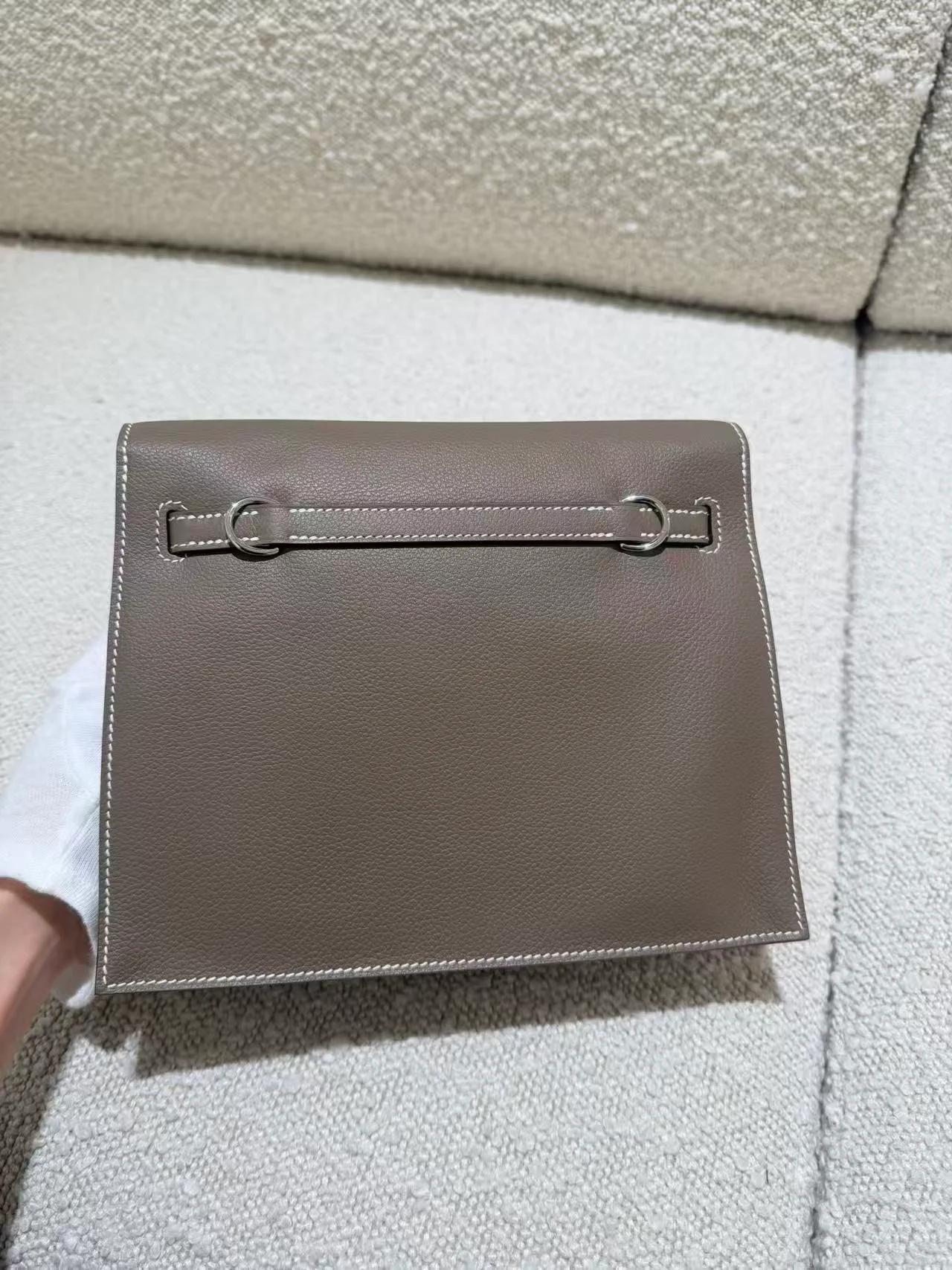 ランク N 新品 HERMÈS エルメス ケリーダンス エトゥープ (18) エバーカラー シルバー金具 G刻印 (2026) - 7
