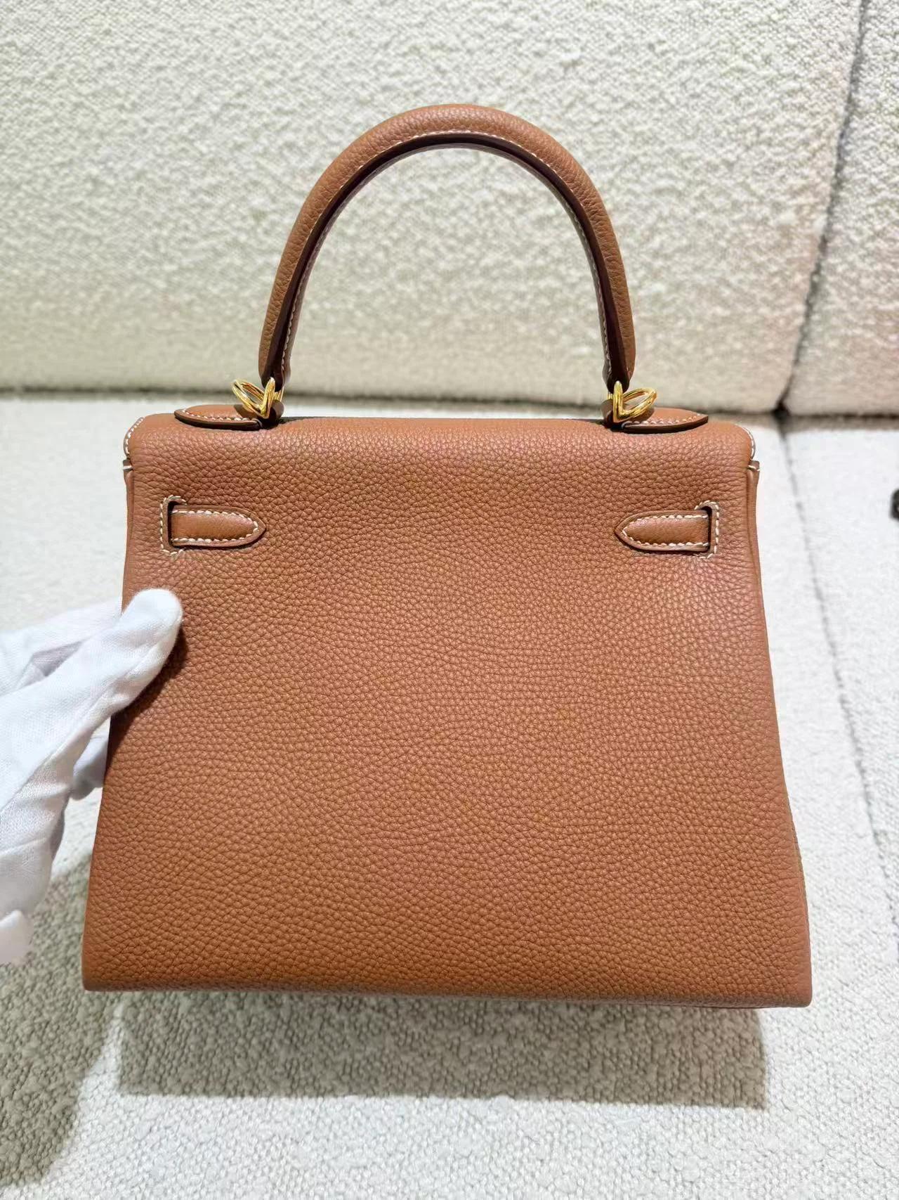 Unused ( Rank NS ) HERMÈS Kelly 25 Gold (37) Togo Gold hardware K (2025) - 7
