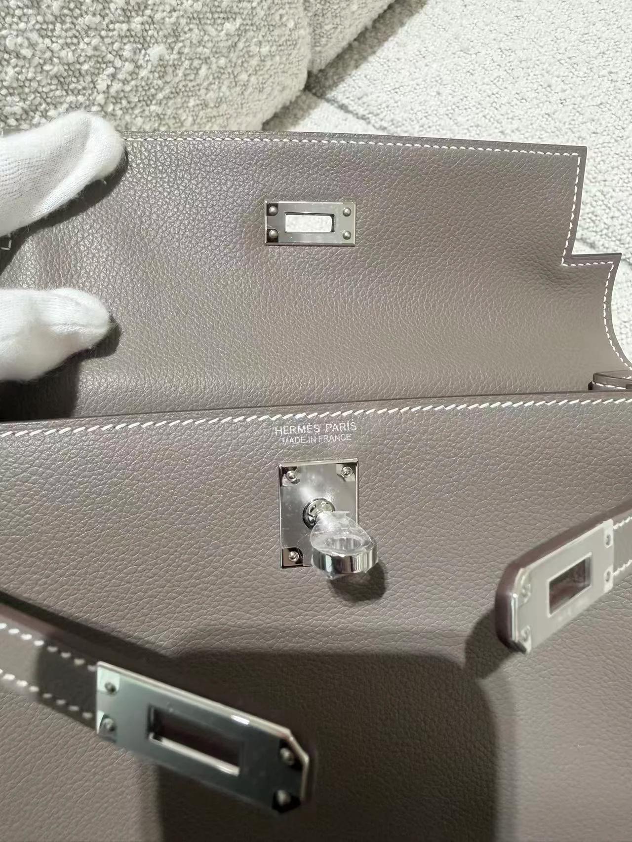 ランク N 新品 HERMÈS エルメス ケリーダンス エトゥープ (18) エバーカラー シルバー金具 G刻印 (2026) - 22