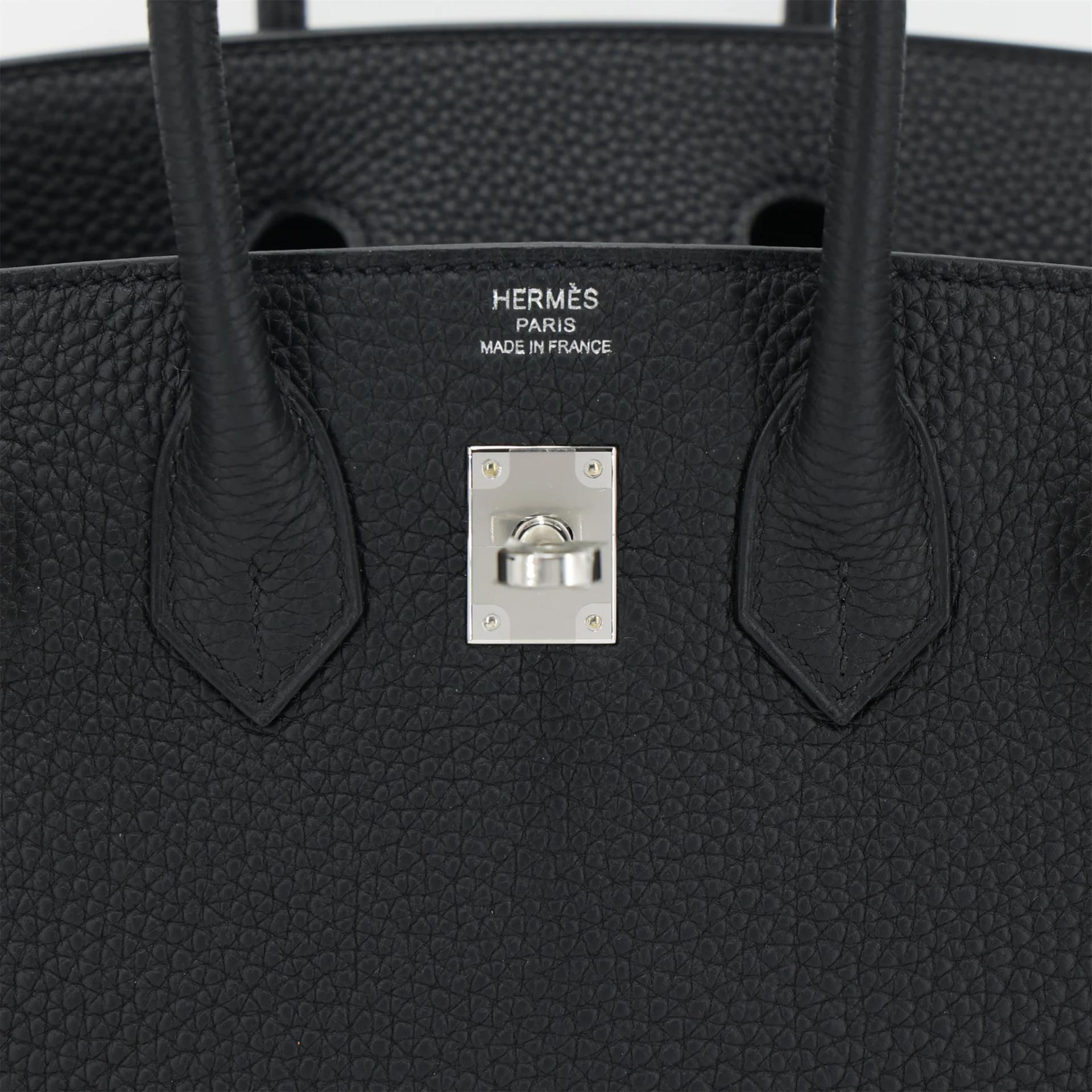 Brand New ( Rank N ) HERMÈS Birkin 25 Noir (89) Togo Palladium hardware G (2026) - 10