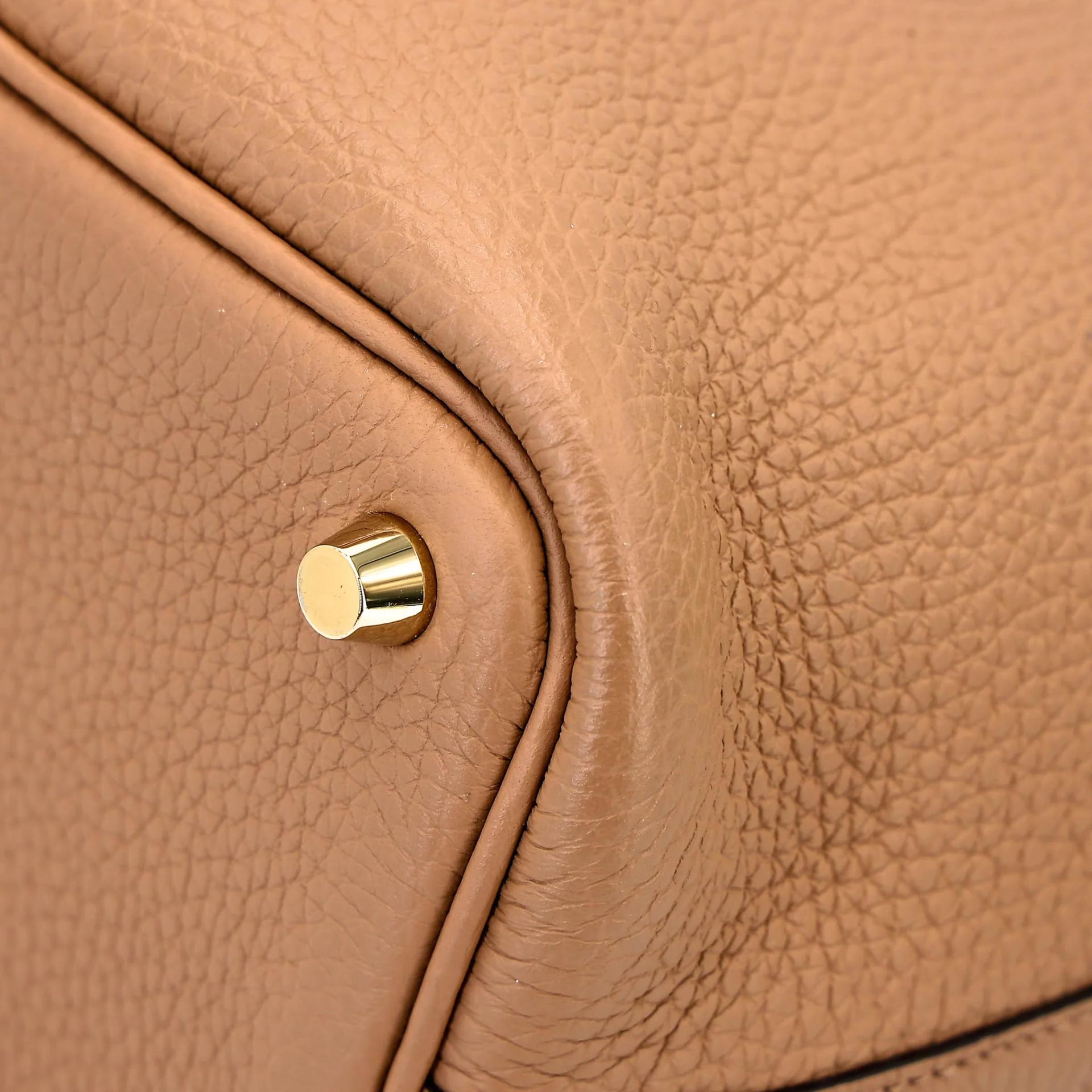 Excellent ( Rank SA ) HERMÈS Picotin Lock PM Chai (0M) Clemence Gold hardware U (2022) - 7