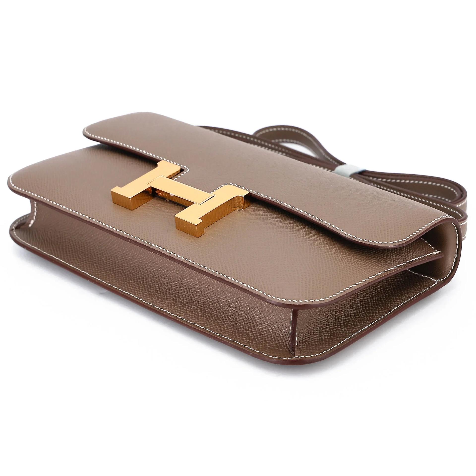 Brand New ( Rank N ) HERMÈS Constance Elan Etoupe (18) Epsom Gold hardware G (2026) - 4
