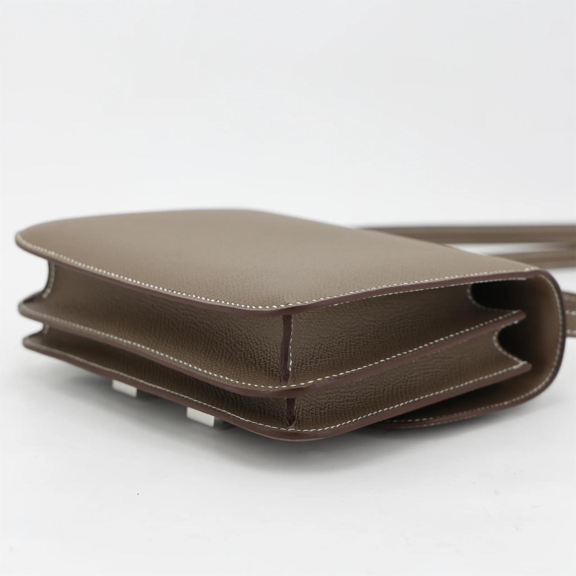 Brand New ( Rank N ) HERMÈS Constance Mini Etoupe (18) Epsom Palladium hardware G (2026) - 7