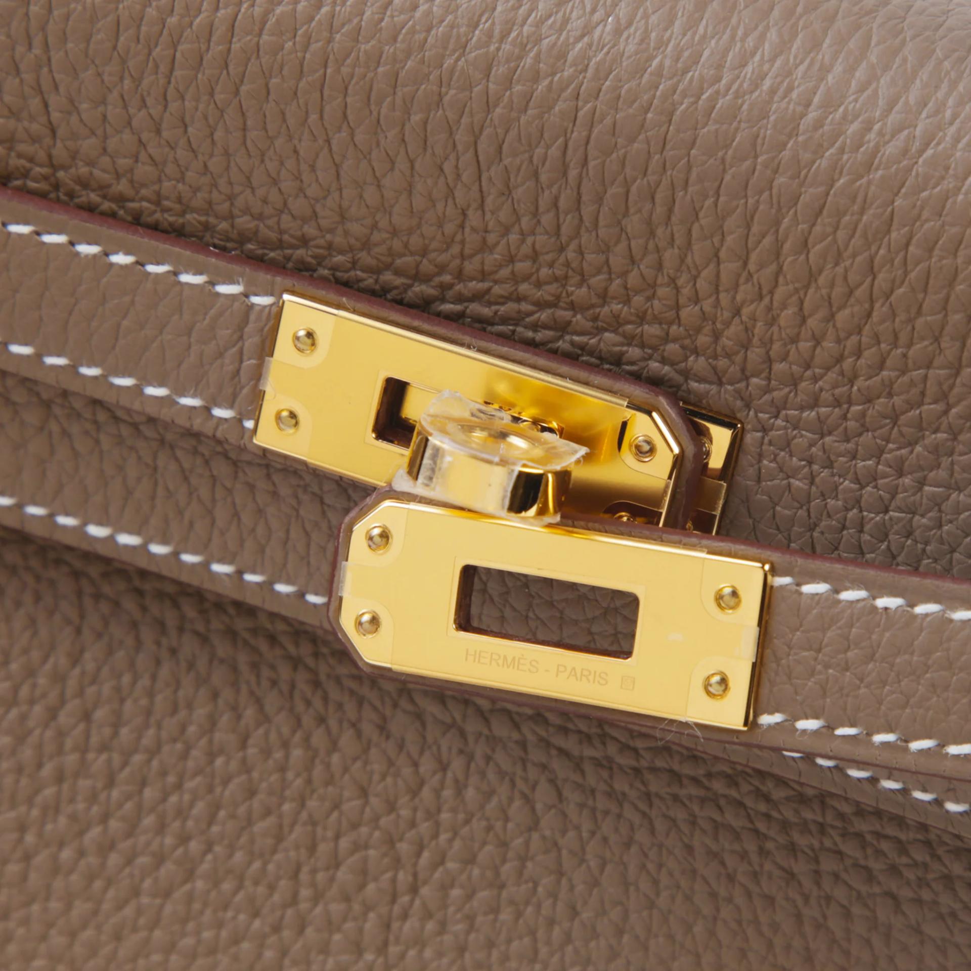 ランク N 新品 HERMÈS エルメス ケリー25 内縫い エトゥープ (18) トゴ ゴールド金具 G刻印 (2026) - 8