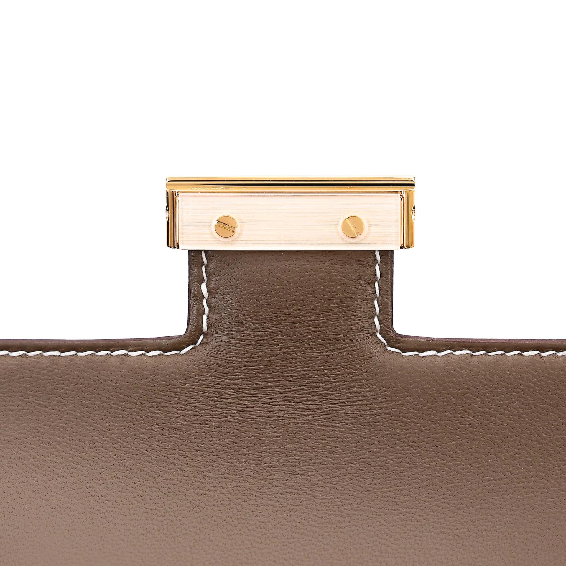 Brand New ( Rank N ) HERMÈS Constance Elan Etoupe (18) Epsom Gold hardware G (2026) - 10
