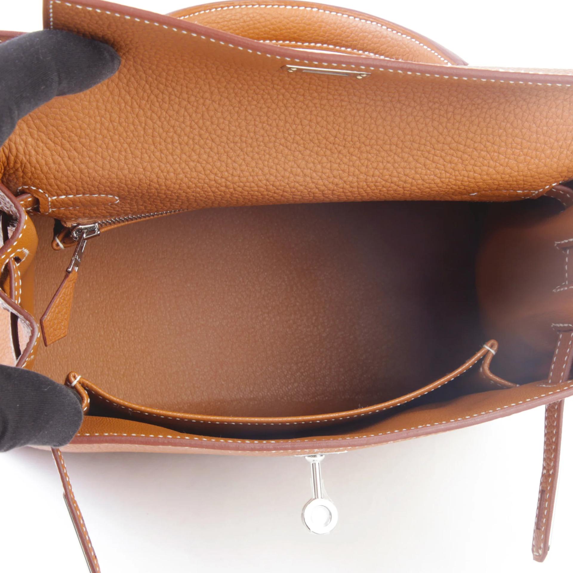 Brand New ( Rank N ) HERMÈS Kelly 25 Gold (37) Togo Palladium hardware G (2026) - 10