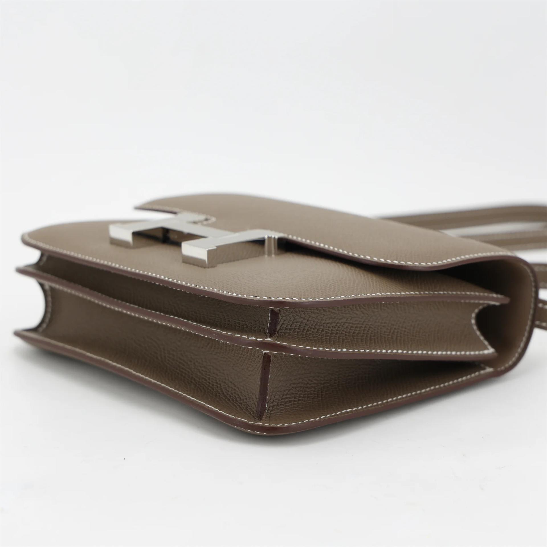 Brand New ( Rank N ) HERMÈS Constance Mini Etoupe (18) Epsom Palladium hardware G (2026) - 5