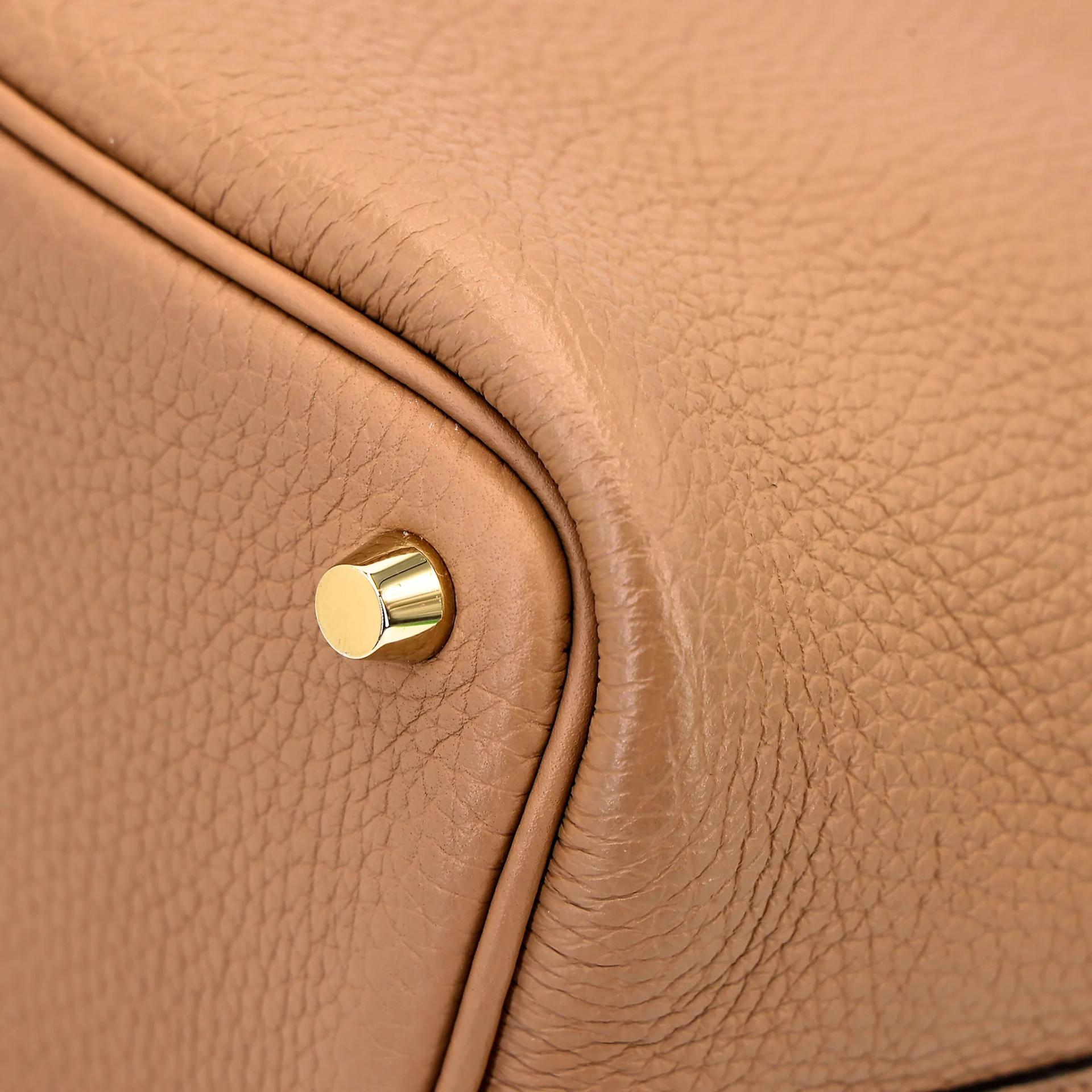 Excellent ( Rank SA ) HERMÈS Picotin Lock PM Chai (0M) Clemence Gold hardware U (2022) - 9