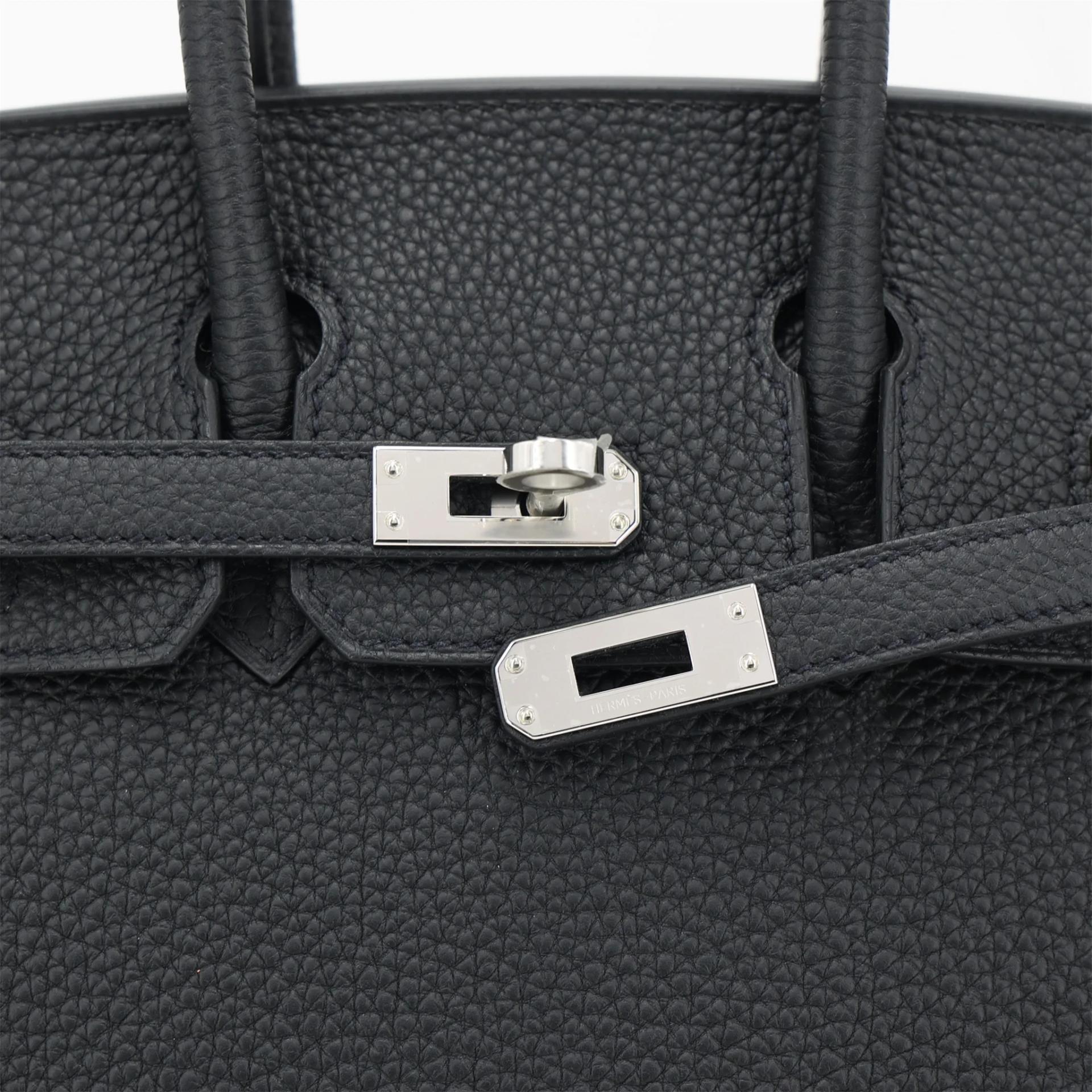 Brand New ( Rank N ) HERMÈS Birkin 25 Noir (89) Togo Palladium hardware G (2026) - 8