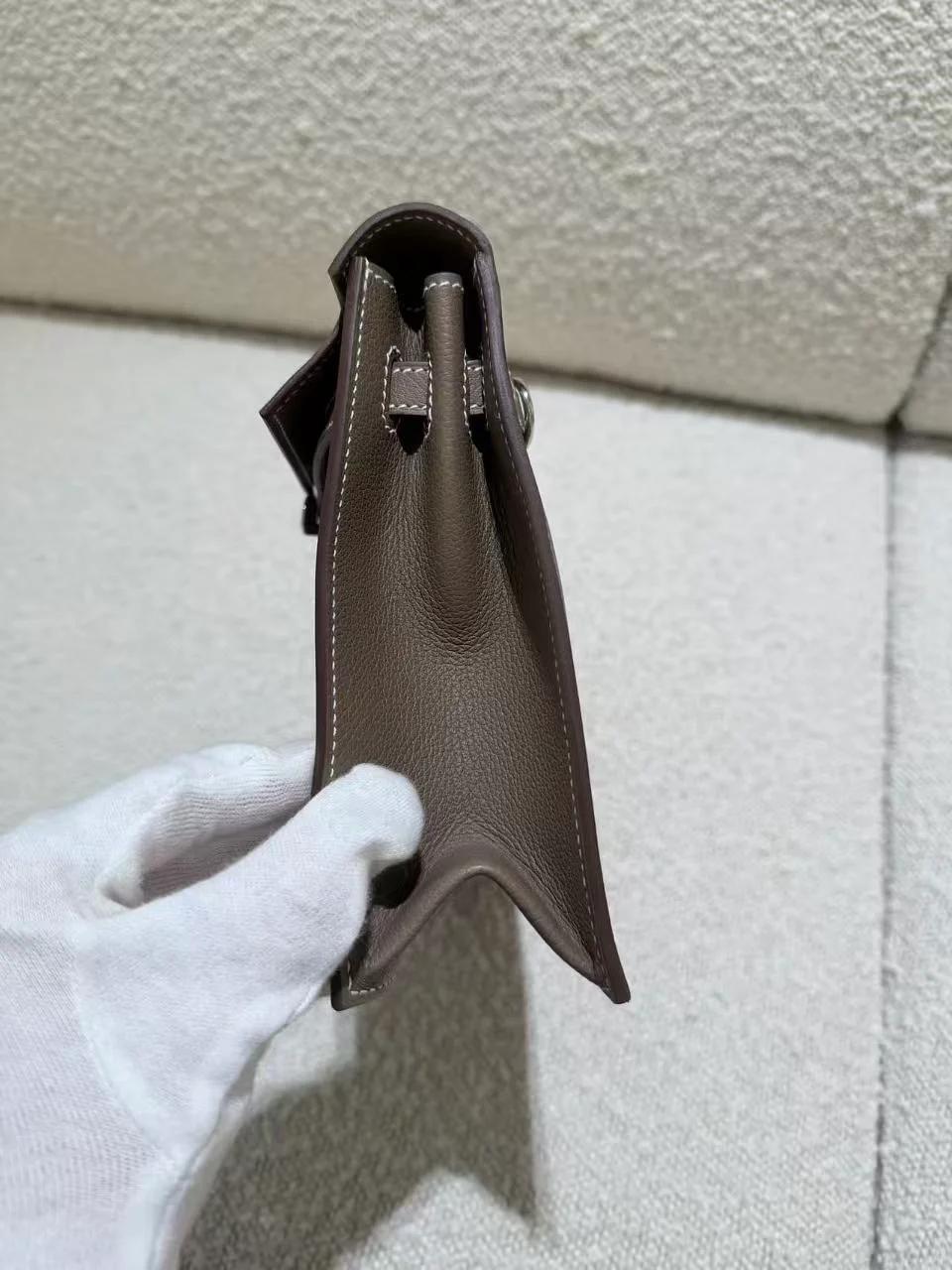 ランク N 新品 HERMÈS エルメス ケリーダンス エトゥープ (18) エバーカラー シルバー金具 G刻印 (2026) - 10