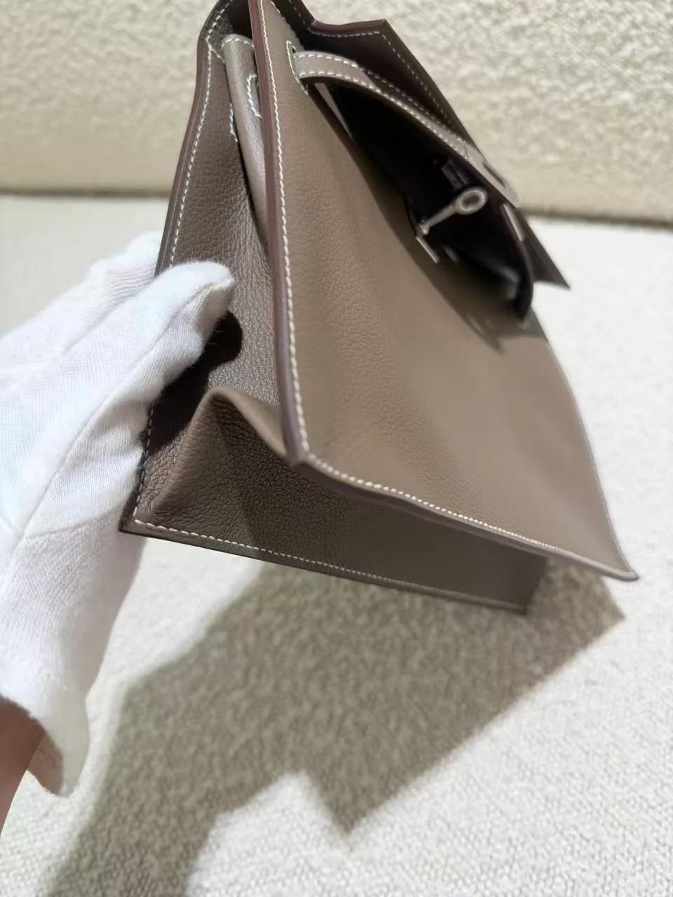 ランク N 新品 HERMÈS エルメス ケリーダンス エトゥープ (18) エバーカラー シルバー金具 G刻印 (2026) - 13
