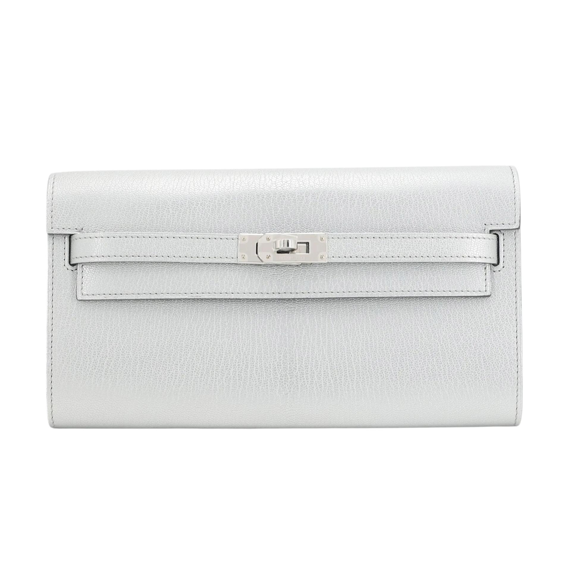 Brand New ( Rank N ) HERMÈS Kelly To Go Wallet Argent (05) Chamkilight Palladium hardware K (2025) - 1