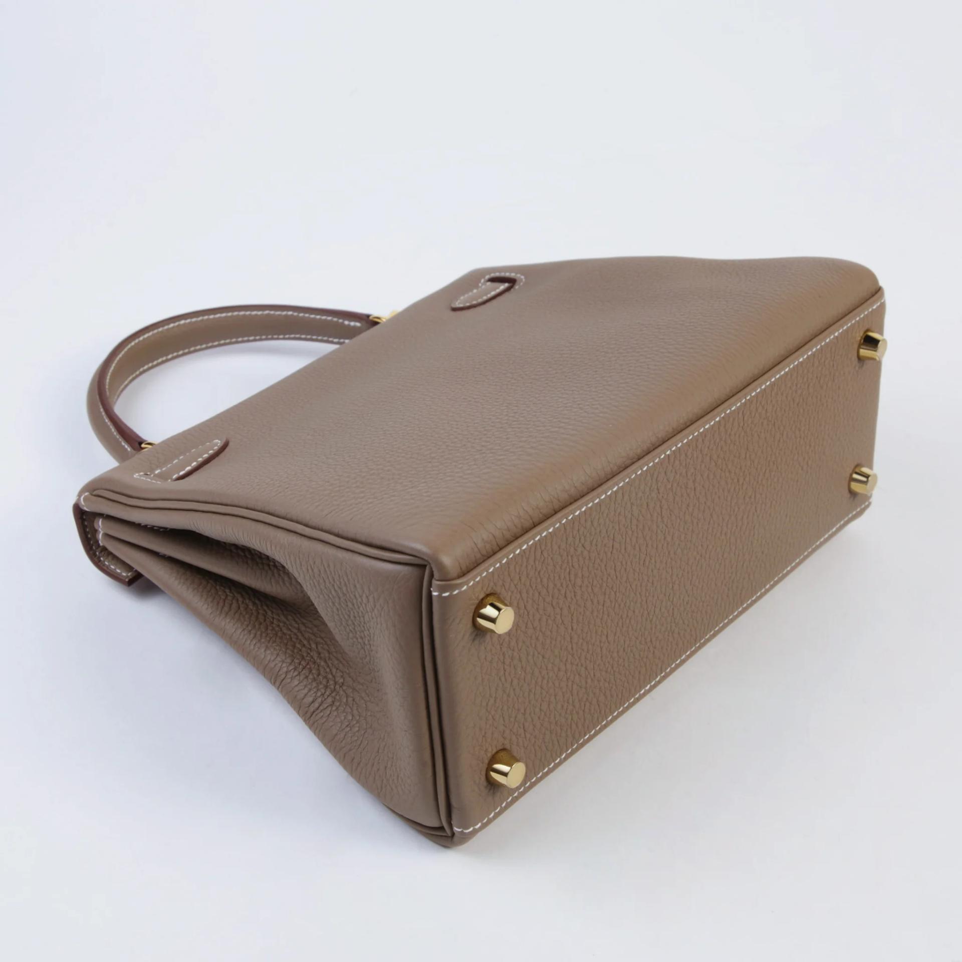 ランク N 新品 HERMÈS エルメス ケリー25 内縫い エトゥープ (18) トゴ ゴールド金具 G刻印 (2026) - 6