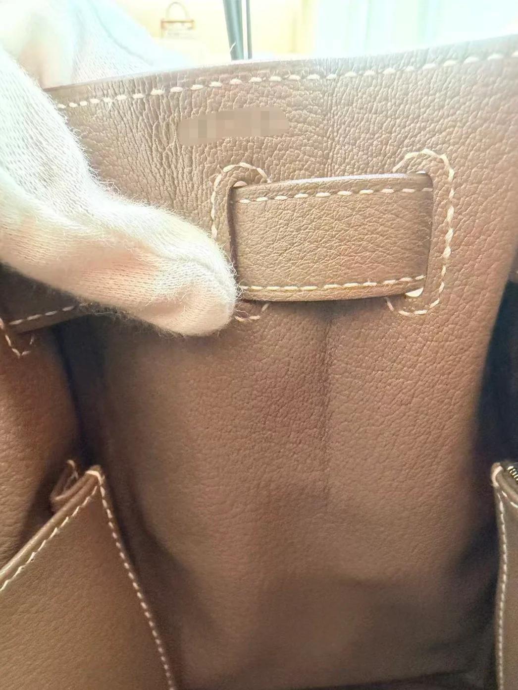 Excellent ( Rank SA ) HERMÈS Kelly 28 Etoupe (18) Togo Palladium hardware U (2022) - 29