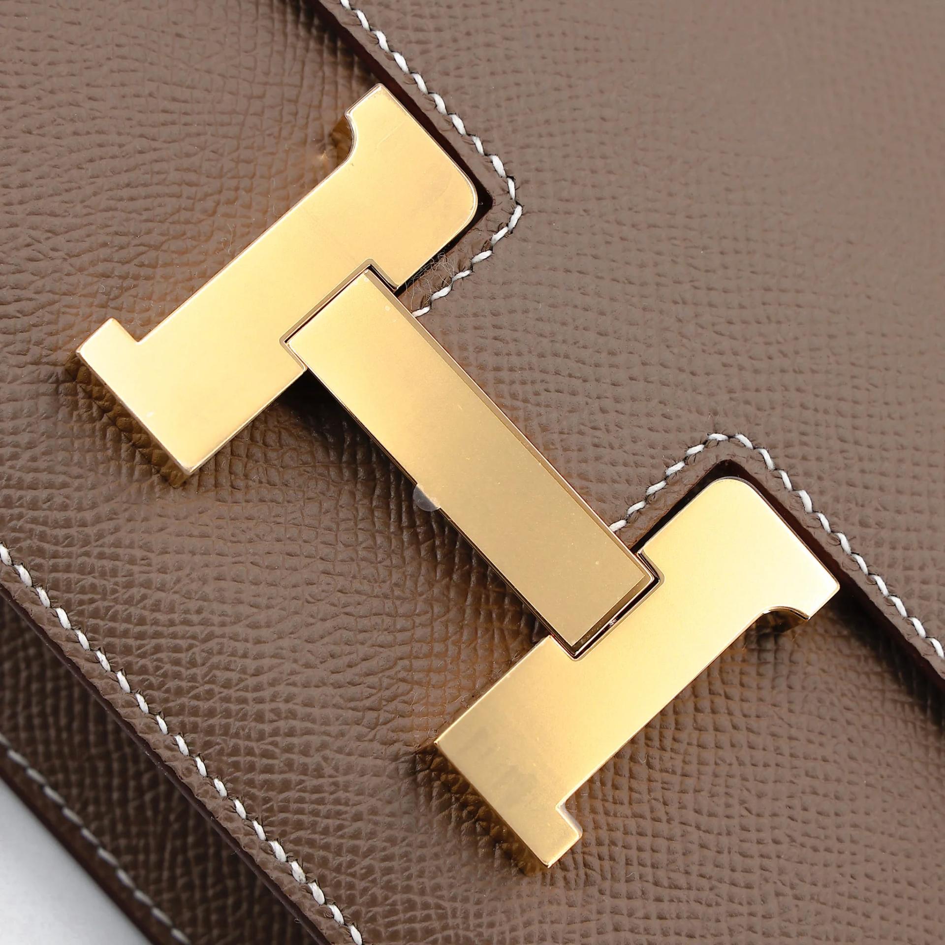 Brand New ( Rank N ) HERMÈS Constance Elan Etoupe (18) Epsom Gold hardware G (2026) - 8