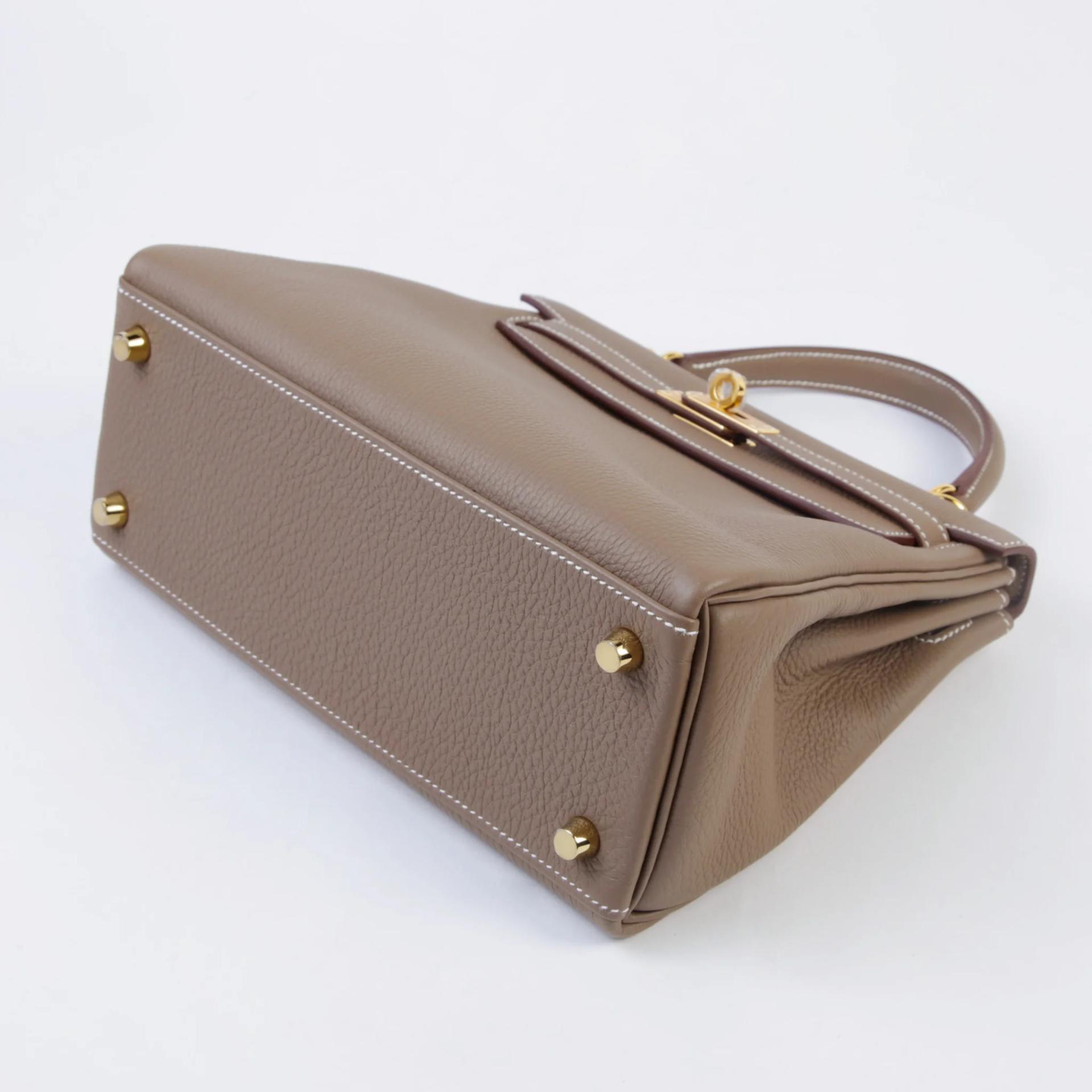 ランク N 新品 HERMÈS エルメス ケリー25 内縫い エトゥープ (18) トゴ ゴールド金具 G刻印 (2026) - 5