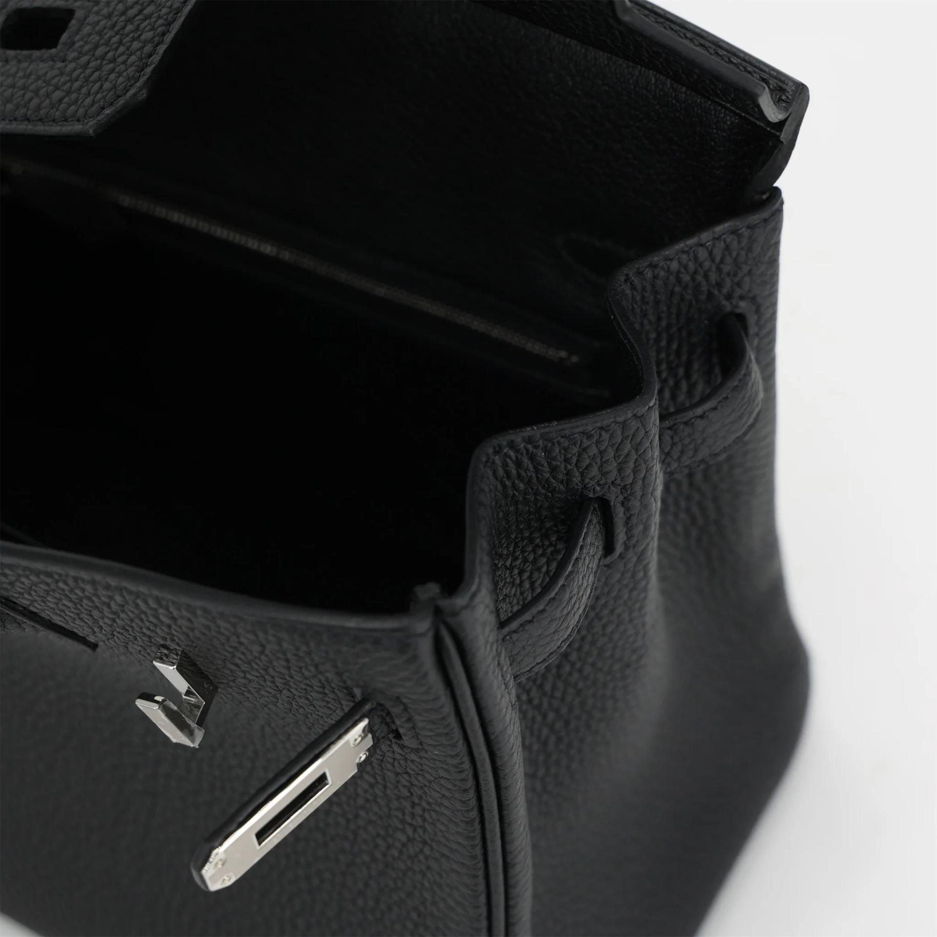 Brand New ( Rank N ) HERMÈS Birkin 25 Noir (89) Togo Palladium hardware G (2026) - 15