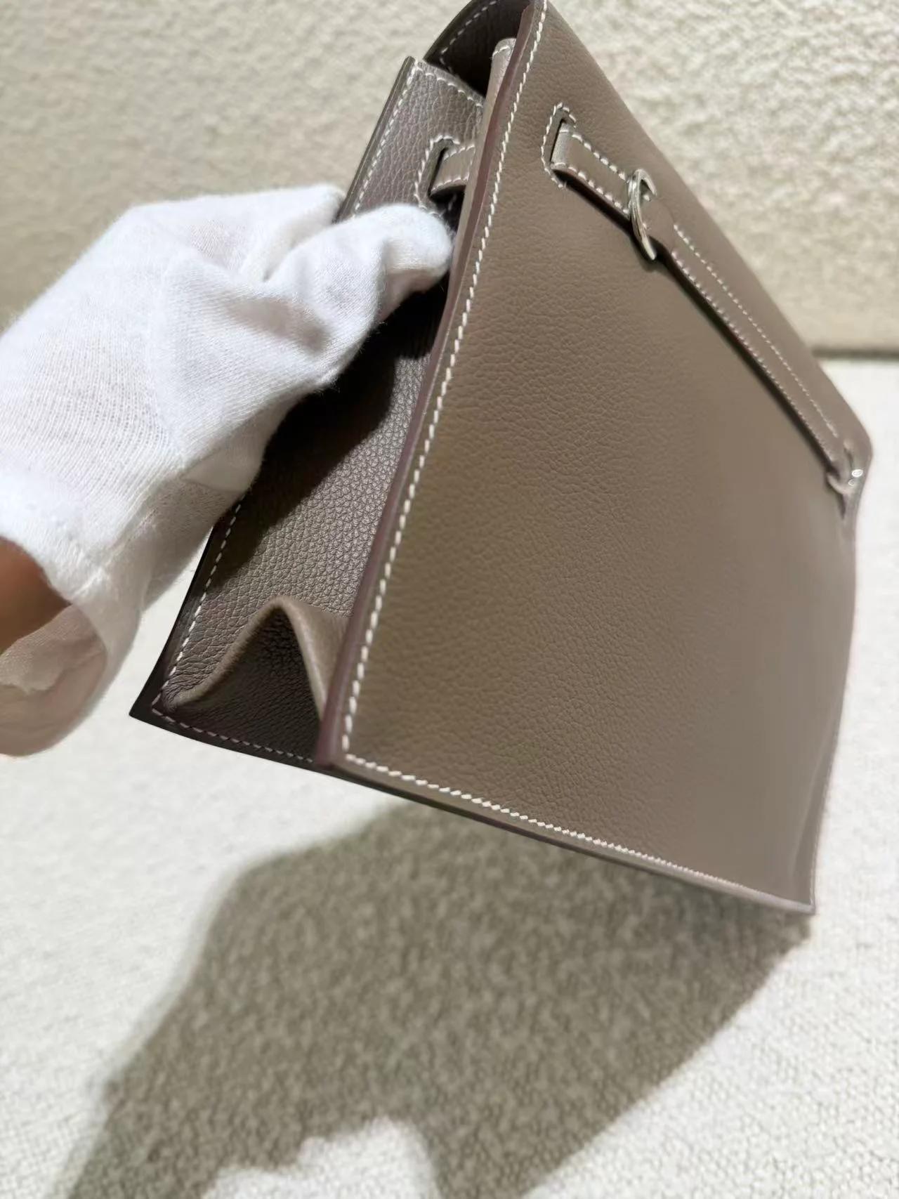 ランク N 新品 HERMÈS エルメス ケリーダンス エトゥープ (18) エバーカラー シルバー金具 G刻印 (2026) - 15