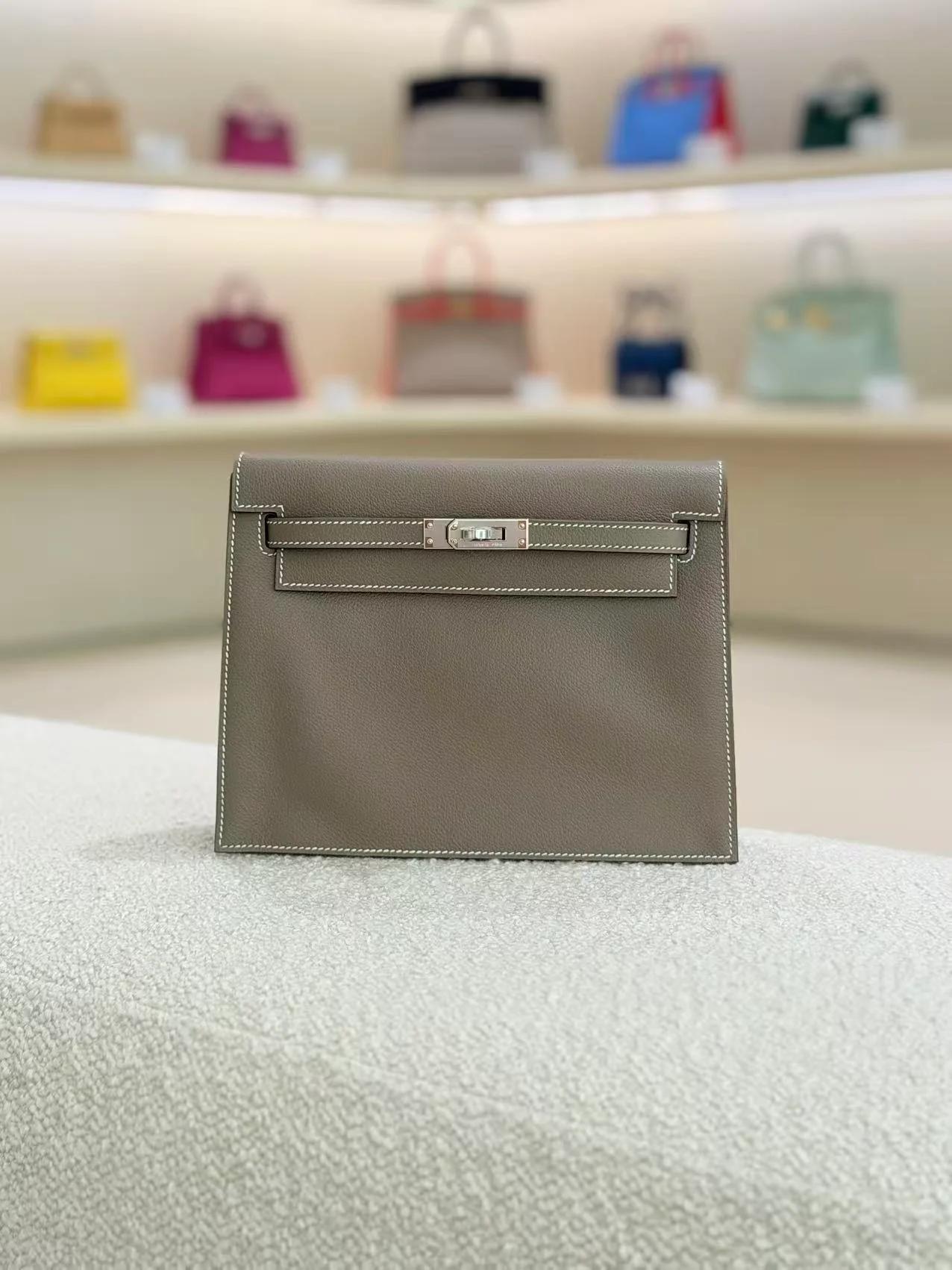 ランク N 新品 HERMÈS エルメス ケリーダンス エトゥープ (18) エバーカラー シルバー金具 G刻印 (2026) - 4