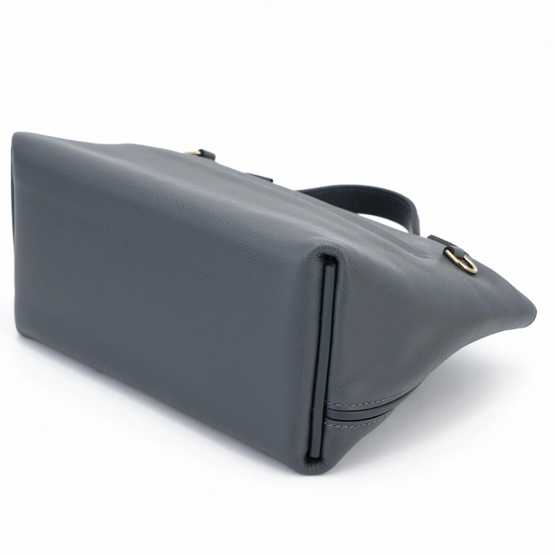 Unused ( Rank NS ) HERMÈS 24/24 - 21 mini Gris misty (H0) Evercolor Swift Permabrass hardware W (2024) - 6