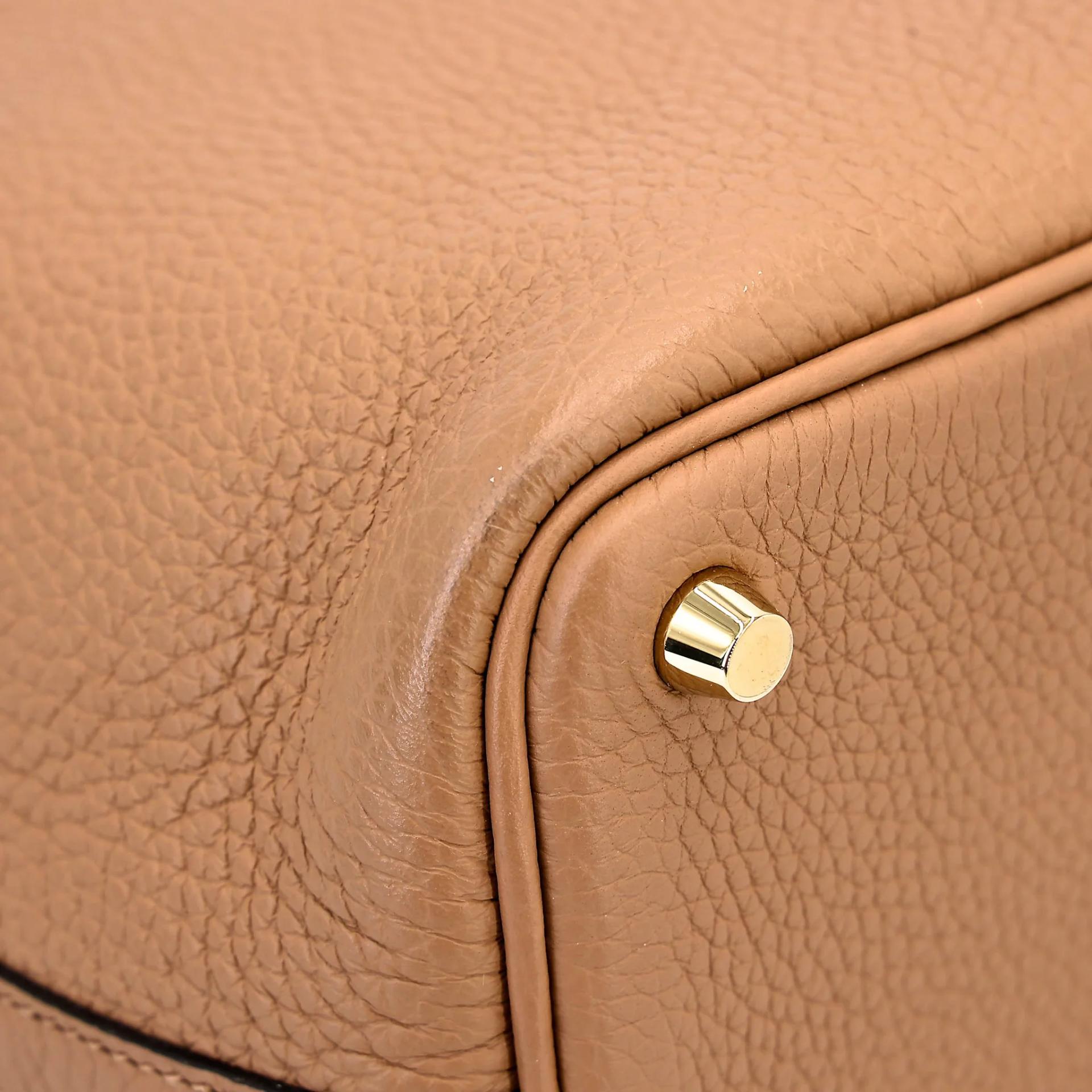 Excellent ( Rank SA ) HERMÈS Picotin Lock PM Chai (0M) Clemence Gold hardware U (2022) - 10