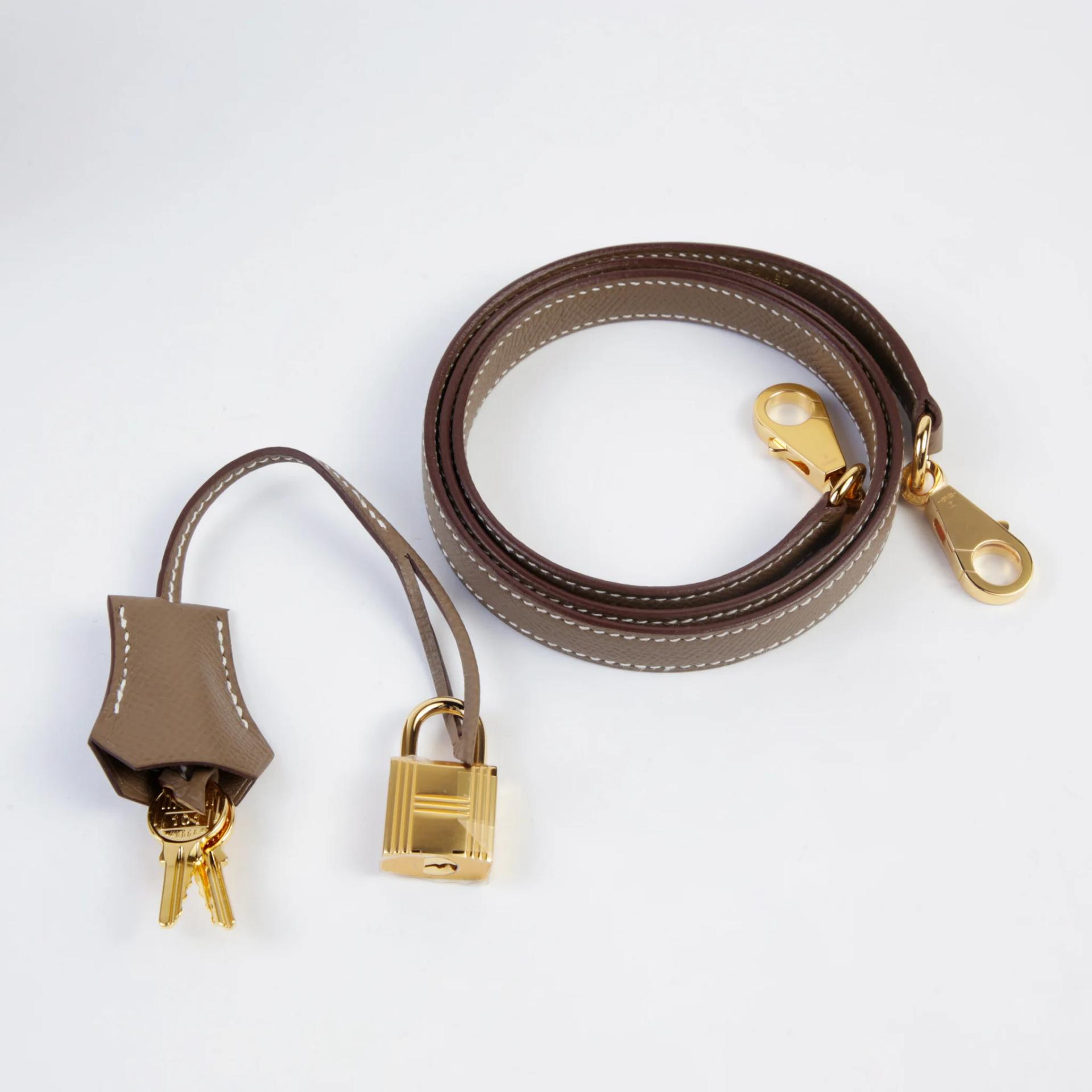 全新 HERMÈS 爱马仕 Kelly 25 外缝 18 大象灰 Etoupe Epsom牛皮 金扣 G刻 2026年 - 14
