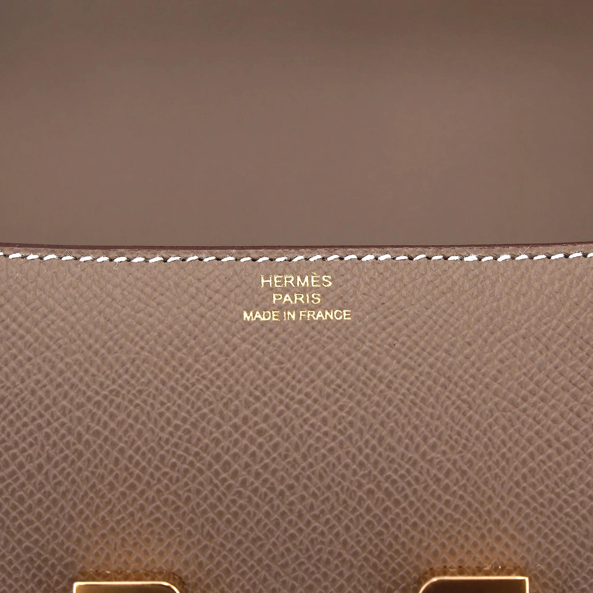 Brand New ( Rank N ) HERMÈS Constance Elan Etoupe (18) Epsom Gold hardware G (2026) - 12