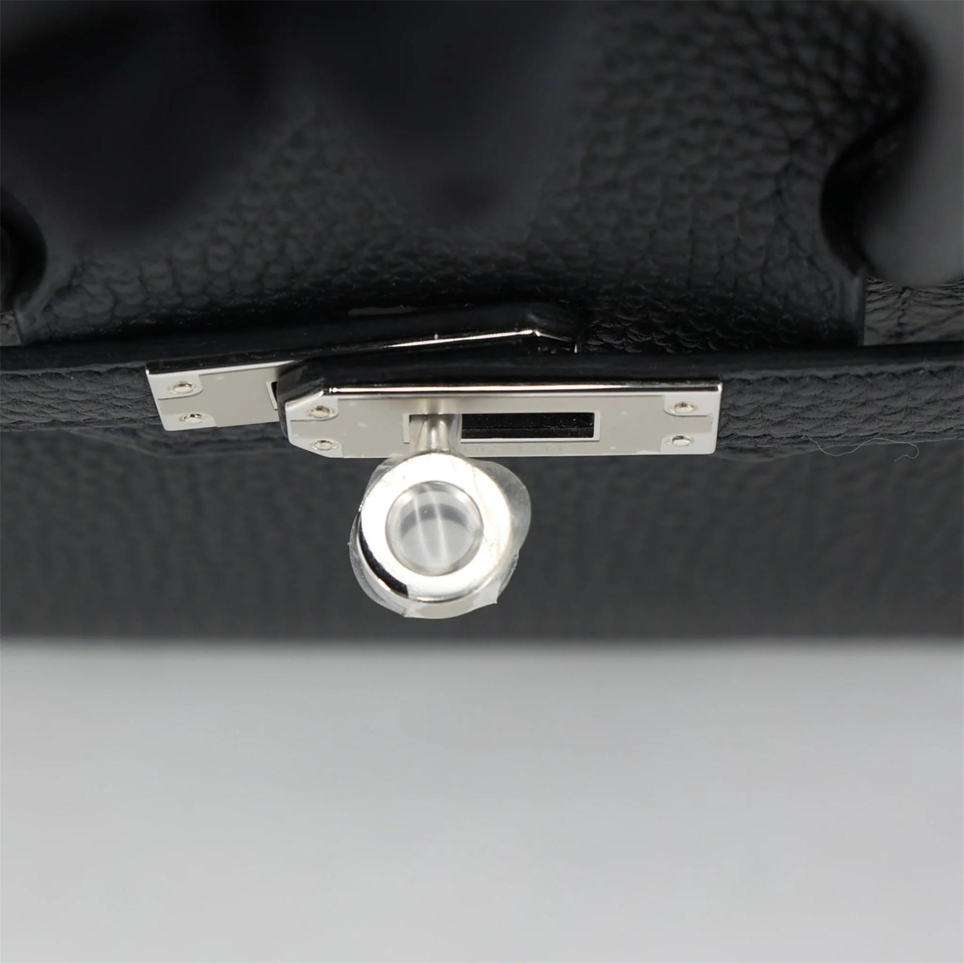 Brand New ( Rank N ) HERMÈS Birkin 25 Noir (89) Togo Palladium hardware G (2026) - 9