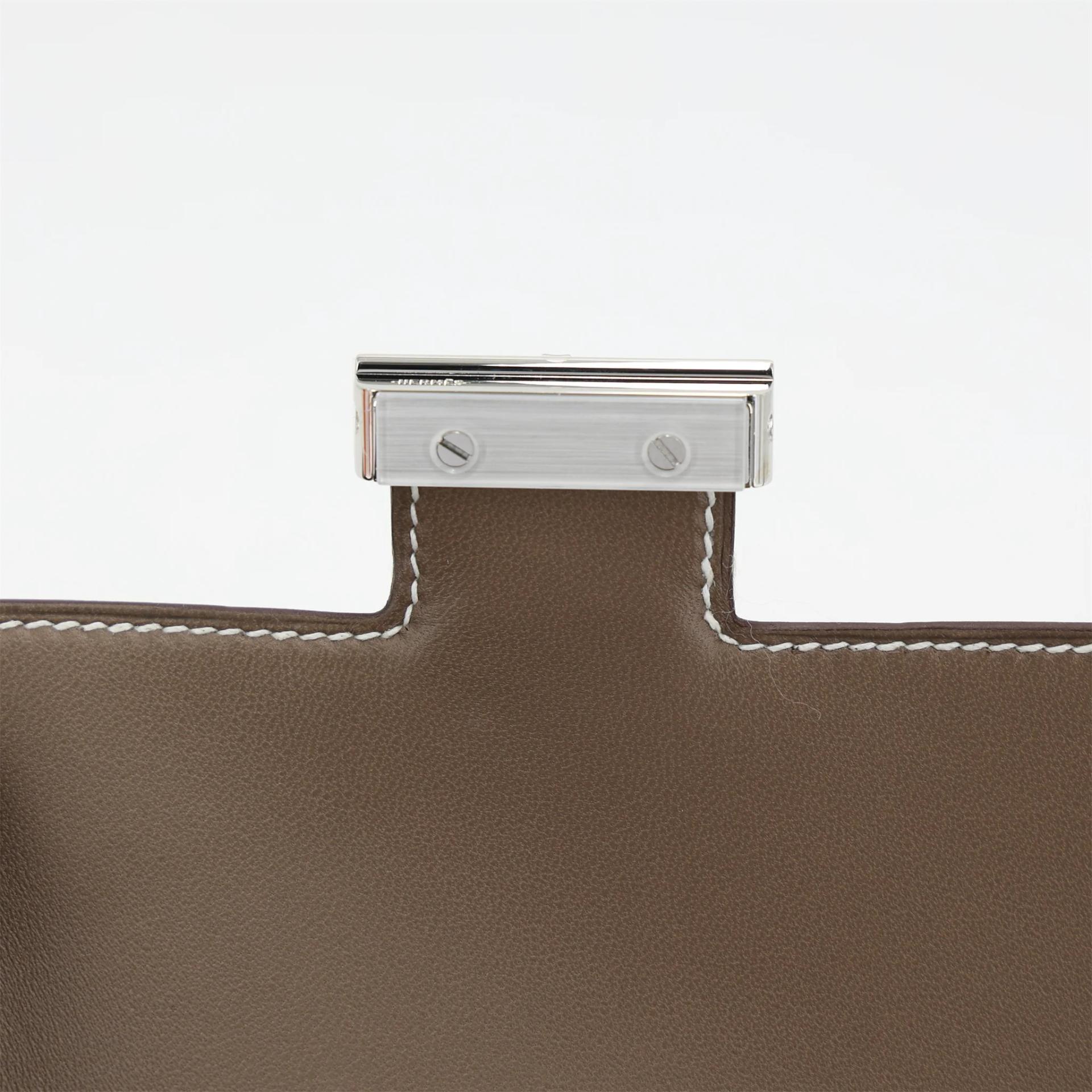 Brand New ( Rank N ) HERMÈS Constance Mini Etoupe (18) Epsom Palladium hardware G (2026) - 10