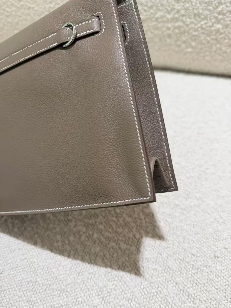 ランク N 新品 HERMÈS エルメス ケリーダンス エトゥープ (18) エバーカラー シルバー金具 G刻印 (2026) - 16