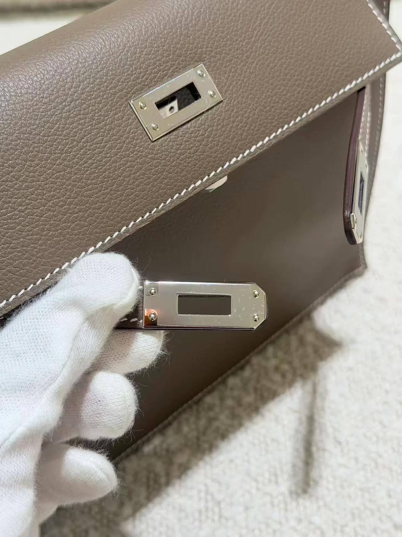 ランク N 新品 HERMÈS エルメス ケリーダンス エトゥープ (18) エバーカラー シルバー金具 G刻印 (2026) - 19