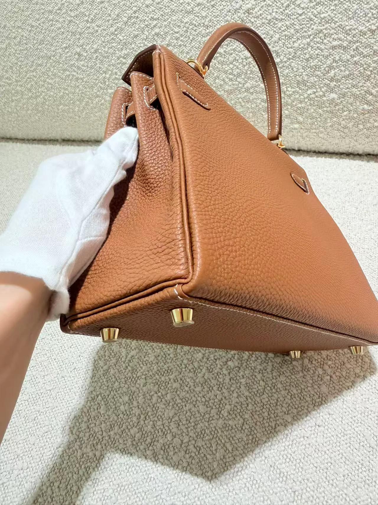 Unused ( Rank NS ) HERMÈS Kelly 25 Gold (37) Togo Gold hardware K (2025) - 10
