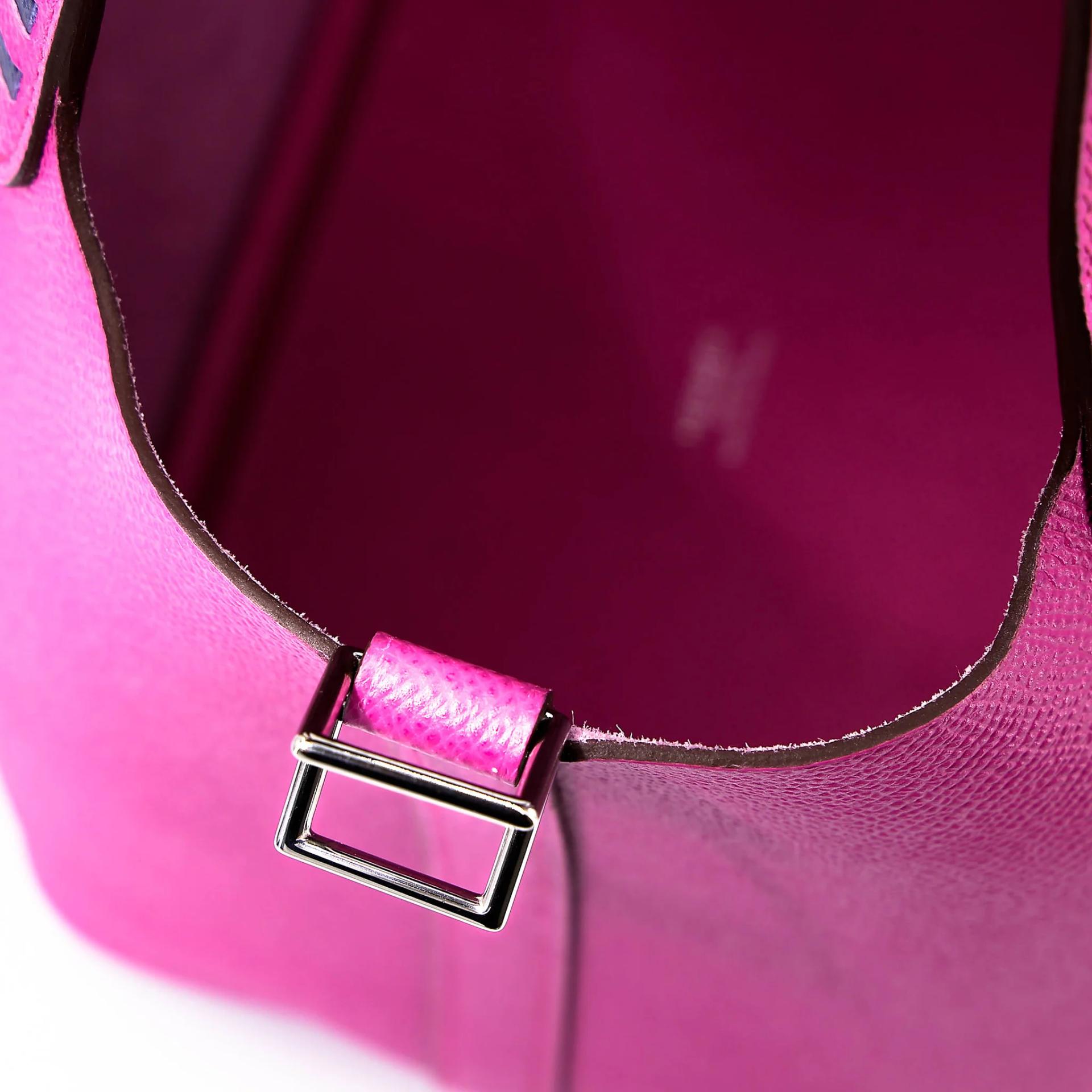 ランク SA HERMÈS エルメス 限定品 ピコタンロックPM レサージュ マグノリア (9I) エプソン シルバー金具 C刻印 (2018) - 14