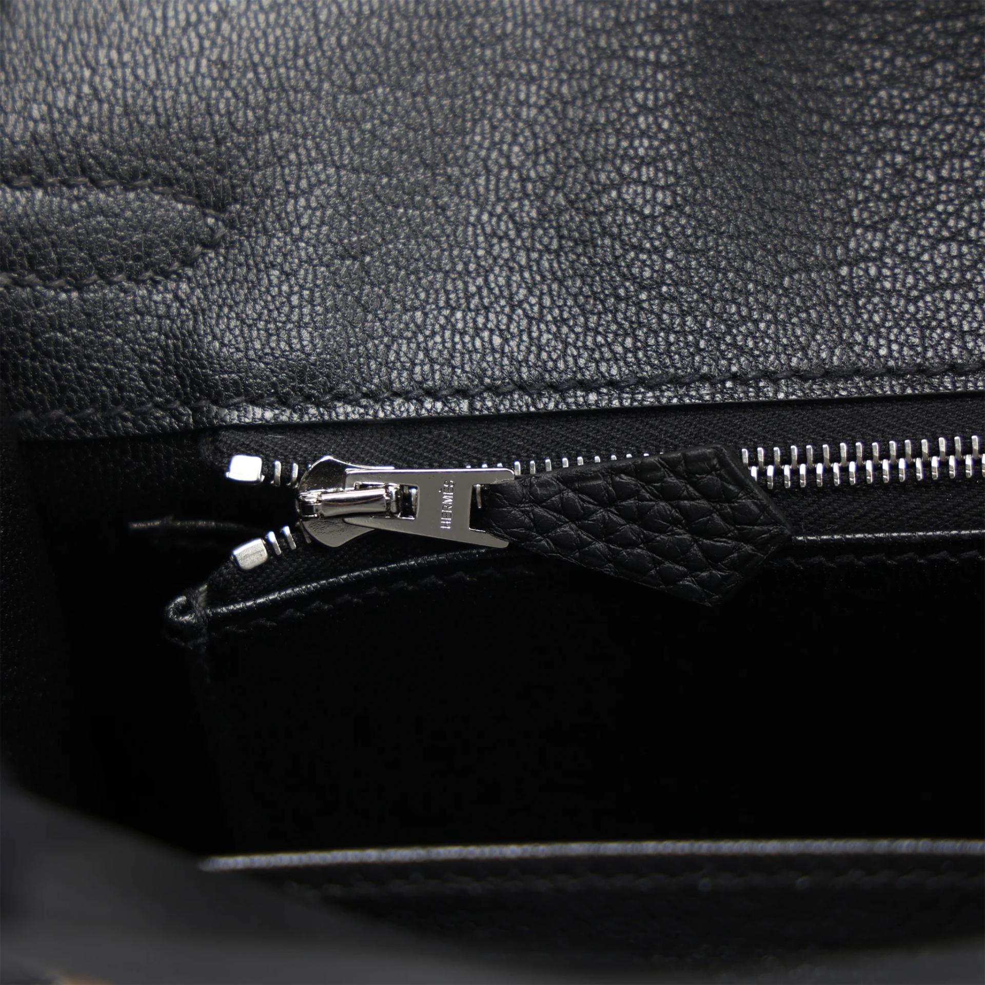 Brand New ( Rank N ) HERMÈS Birkin 25 Noir (89) Togo Palladium hardware G (2026) - 12