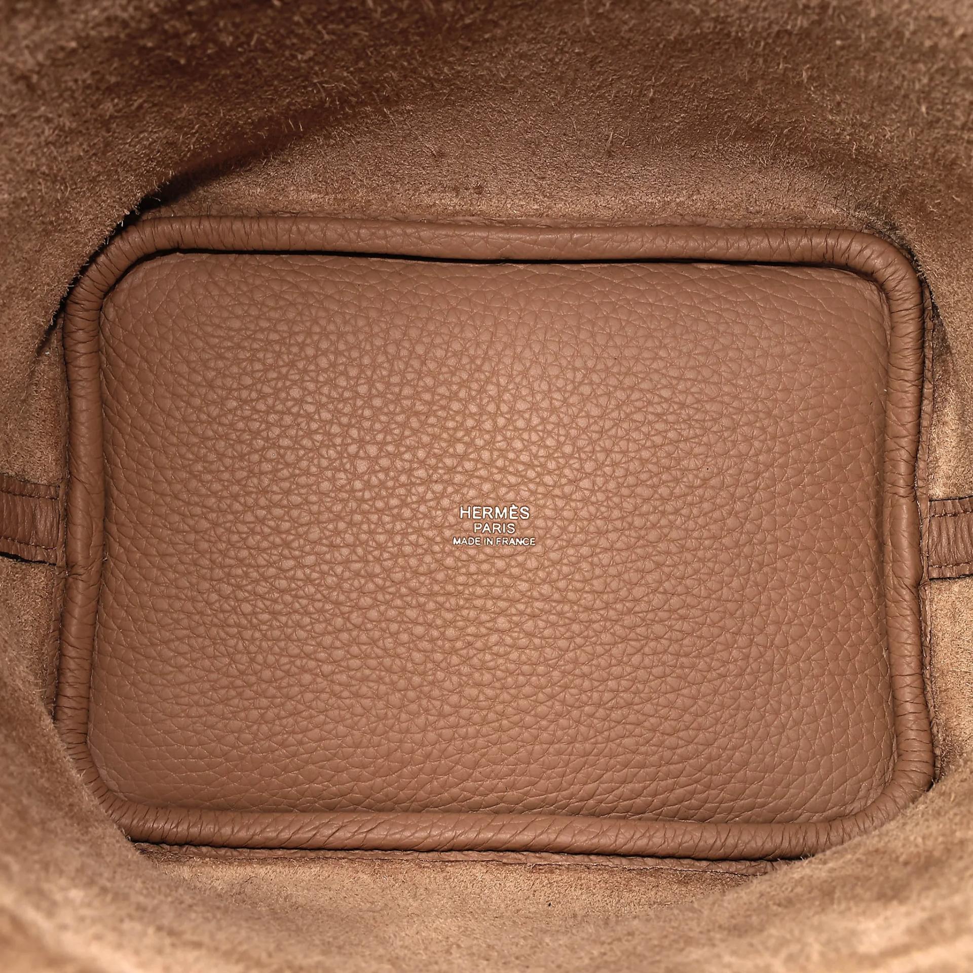 Excellent ( Rank SA ) HERMÈS Picotin Lock PM Chai (0M) Clemence Gold hardware U (2022) - 15