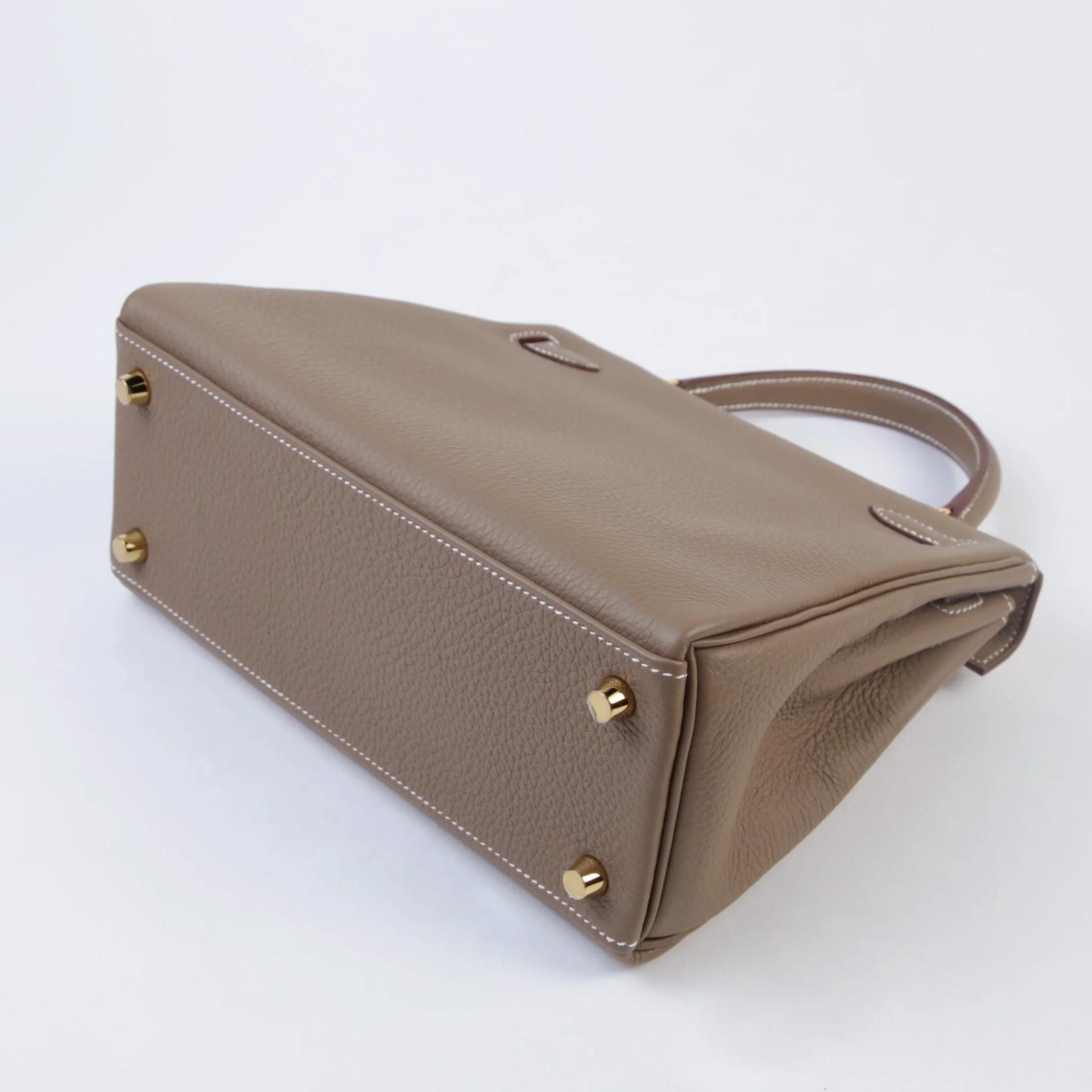 ランク N 新品 HERMÈS エルメス ケリー25 内縫い エトゥープ (18) トゴ ゴールド金具 G刻印 (2026) - 7