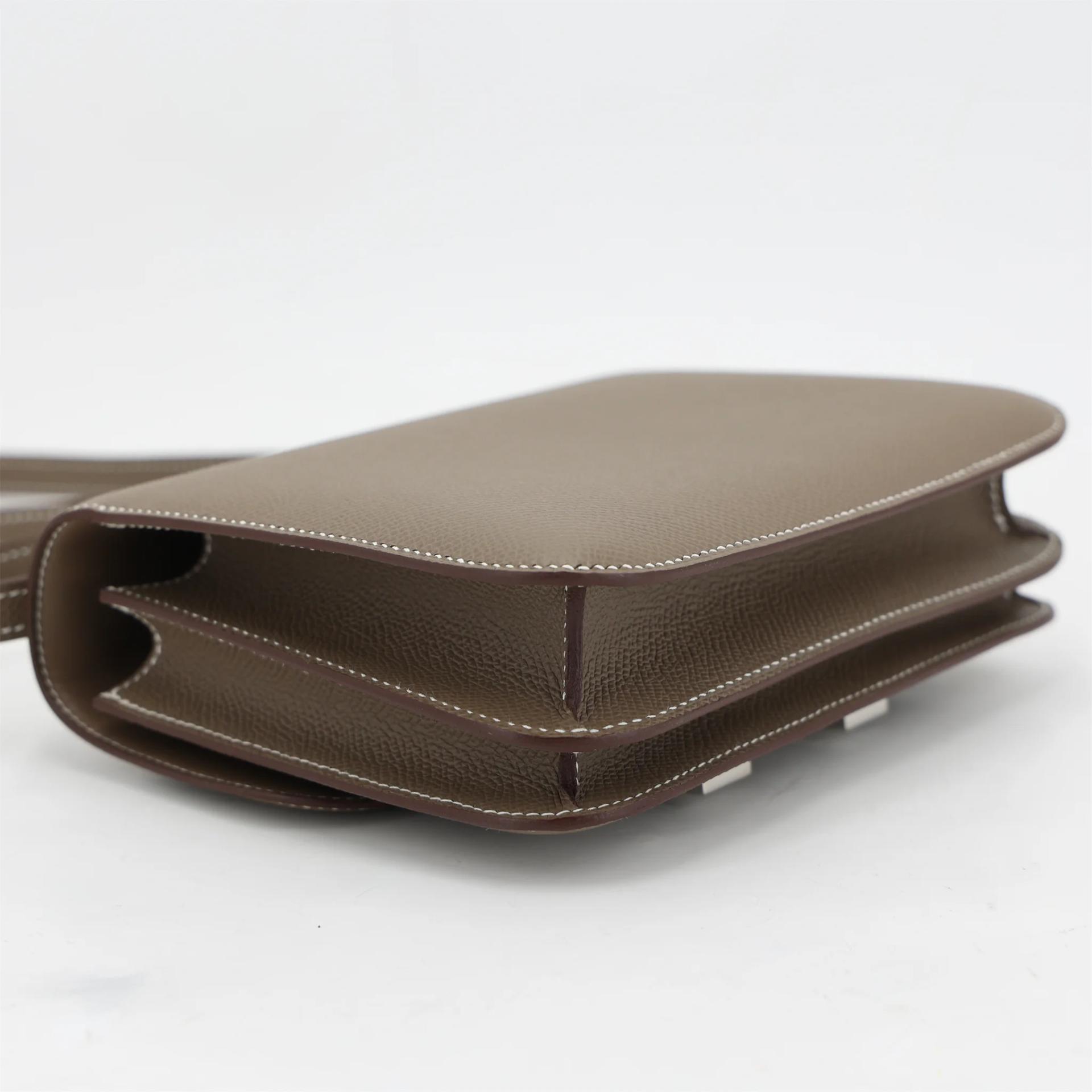 Brand New ( Rank N ) HERMÈS Constance Mini Etoupe (18) Epsom Palladium hardware G (2026) - 6